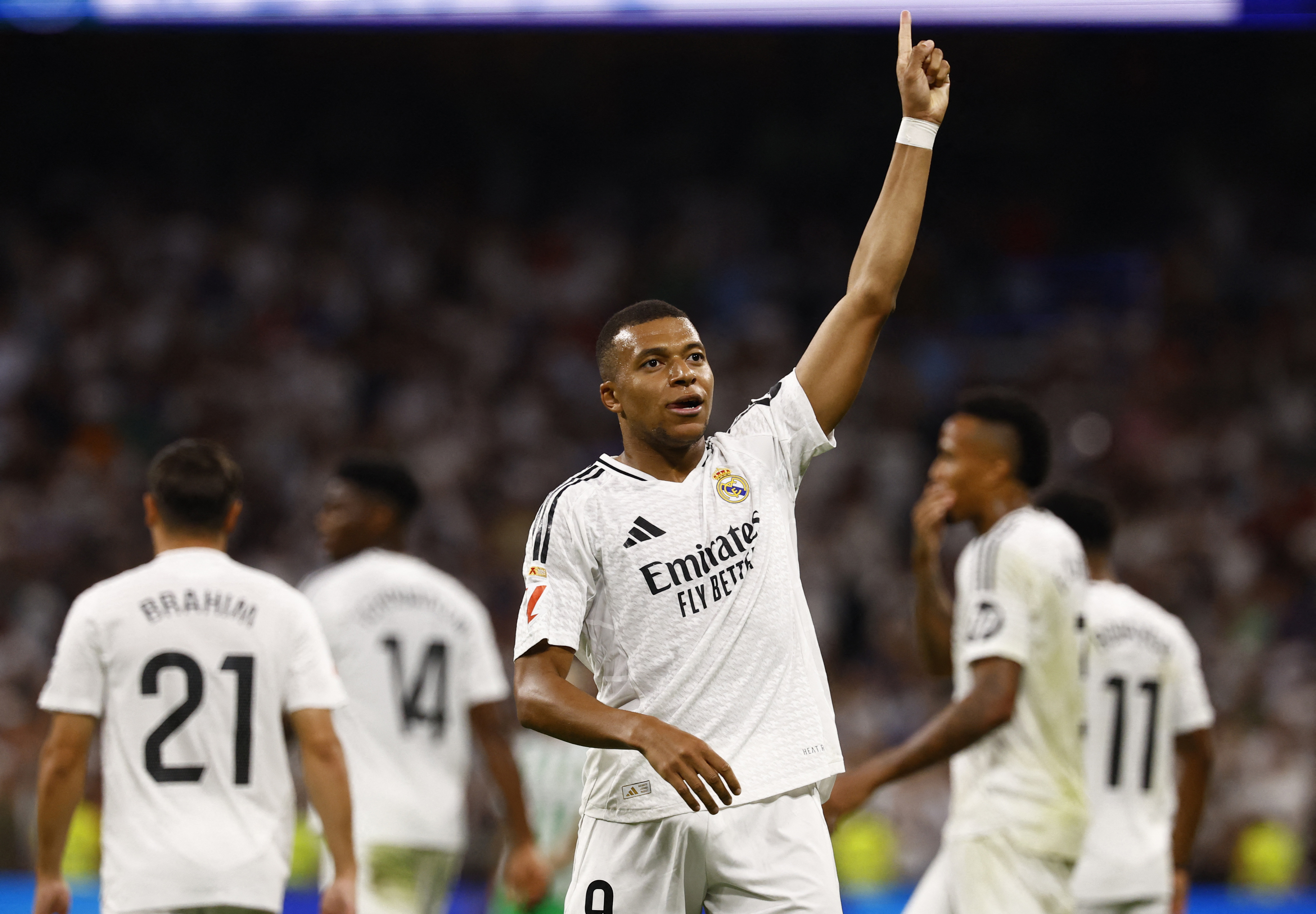 Mbappé celebra un gol