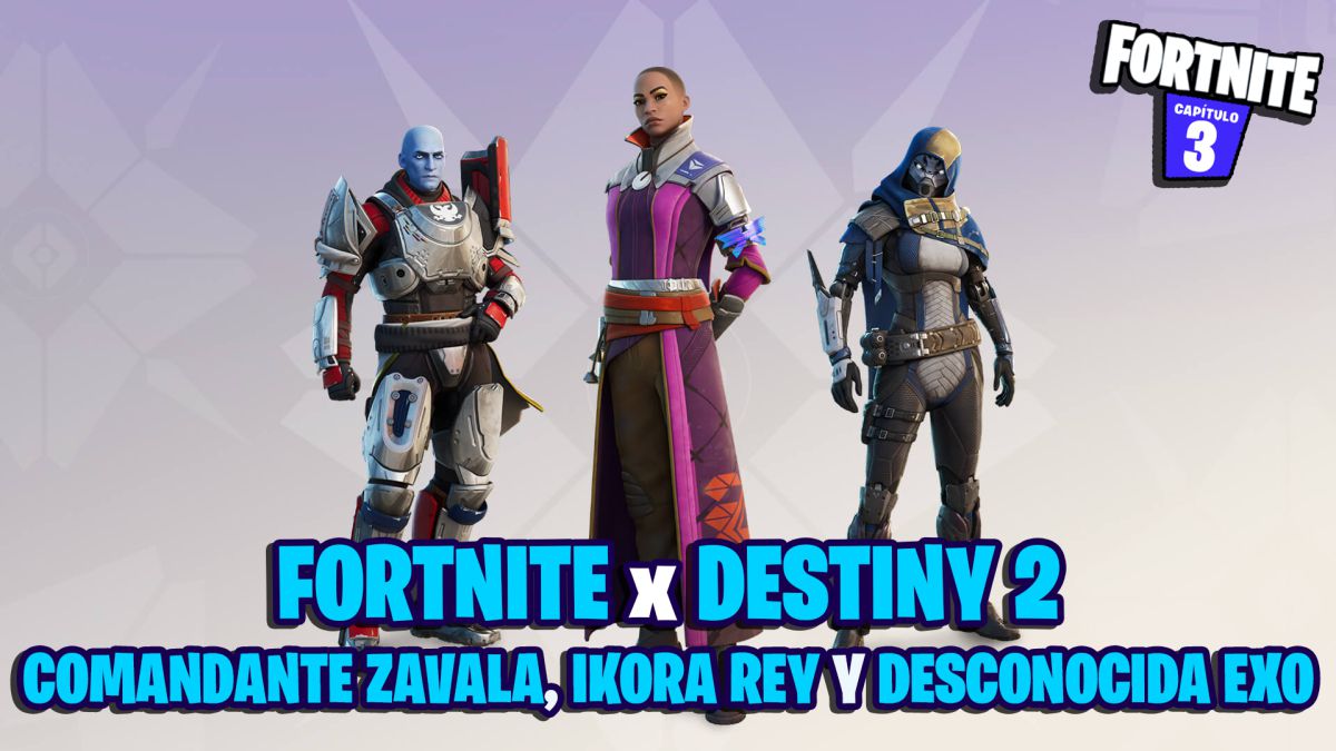 Fortnite x Destiny 2: Comandante Zavala, Ikora Rey y Desconocida Exo llegan como skins