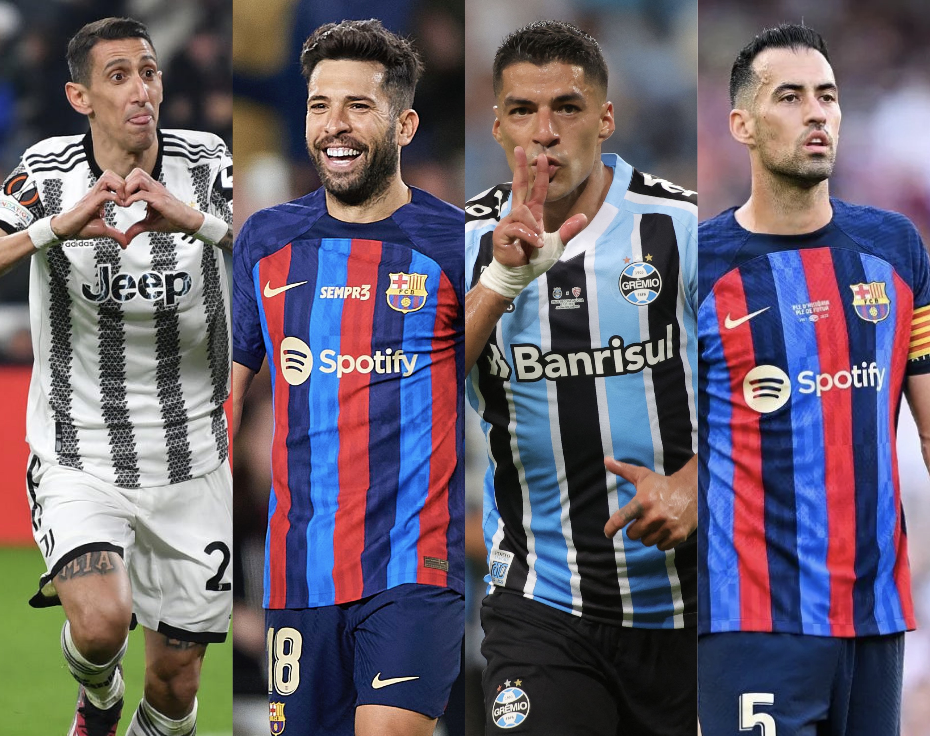 Busquets, Luis Suárez, Jordi Alba y Di María: los socios para Messi que baraja Inter Miami