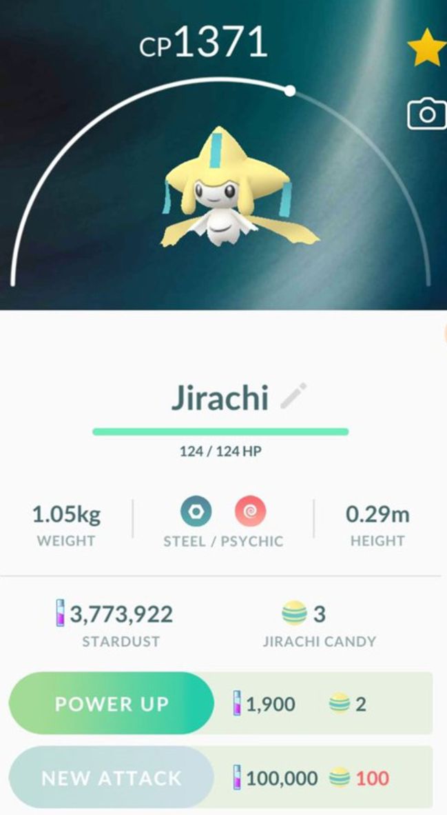 Pokémon Go Jirachi