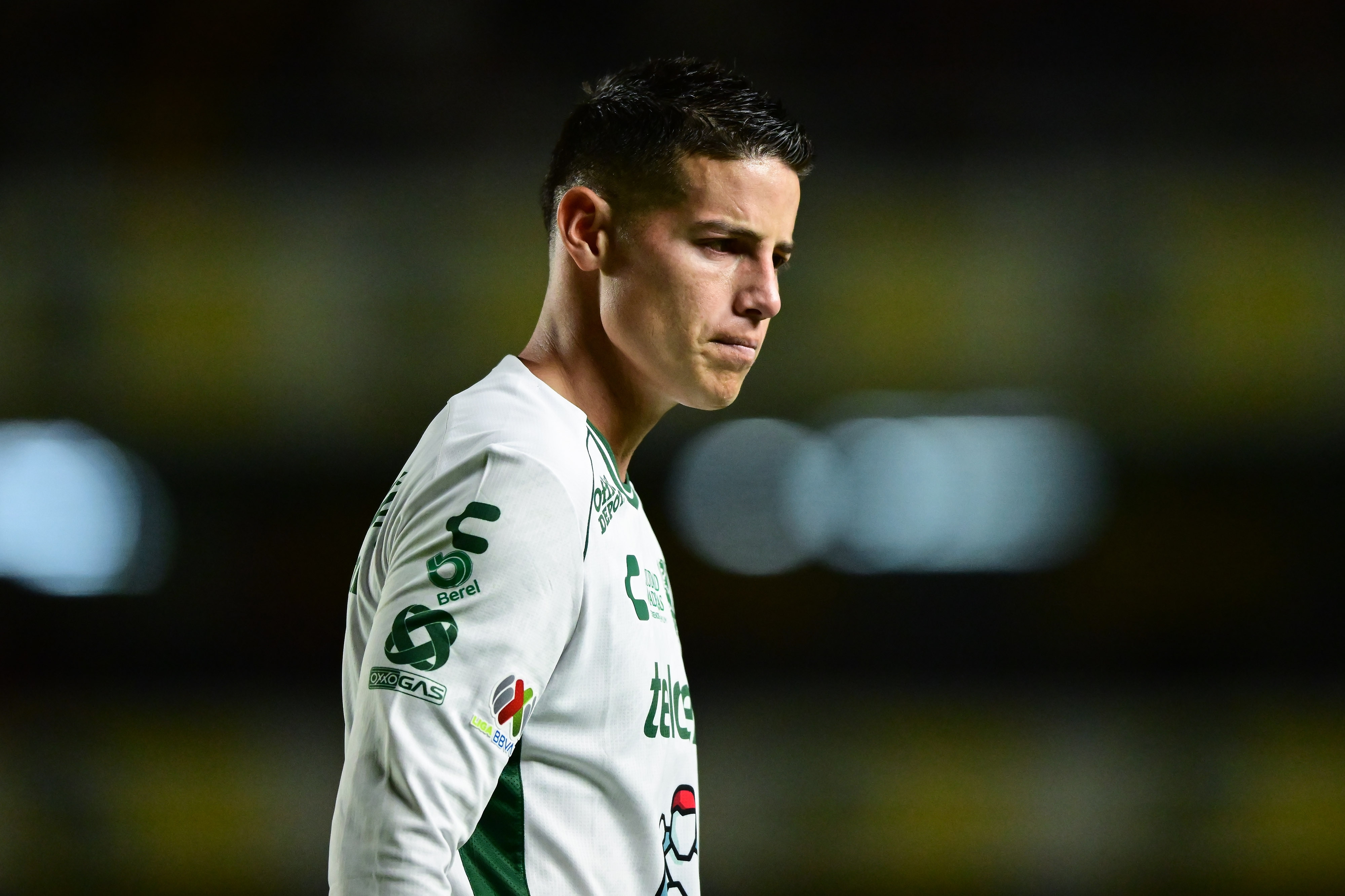 James Rodriguez of Leon during the 14th round match between Queretaro and Leon as part of the Liga BBVA MX, Torneo Clausura 2025 at La Corregidora Stadium, on April 04, 2025 in Santiago de Queretaro, Mexico.