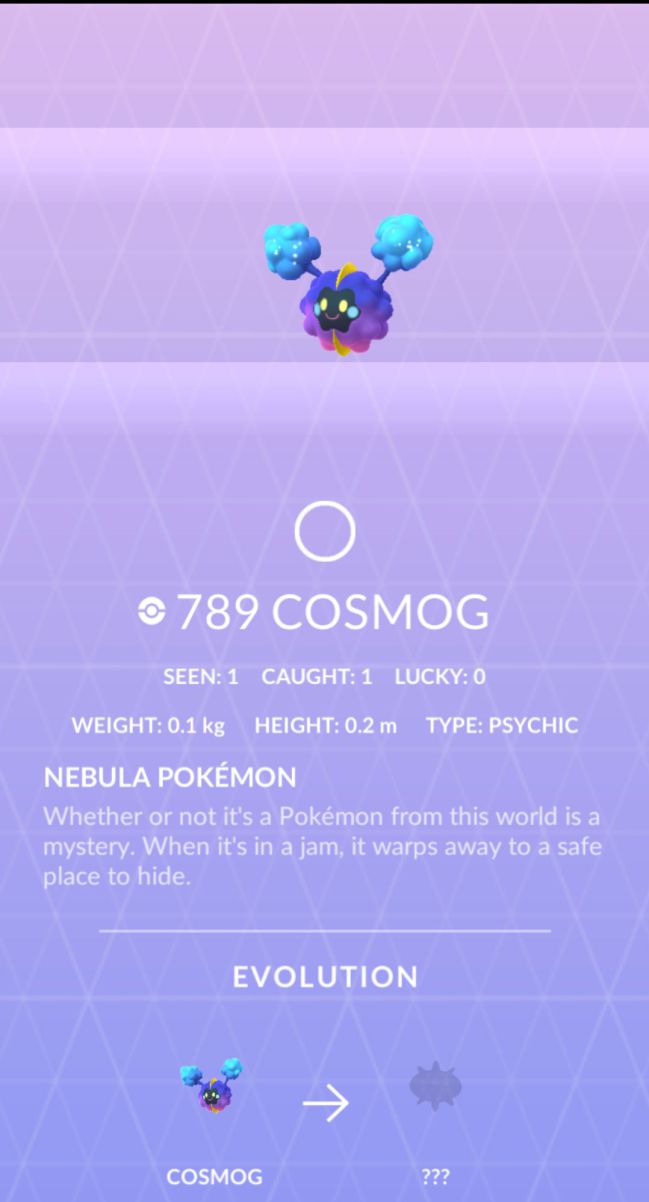 How do you find Cosmog in Pokemon Go? 