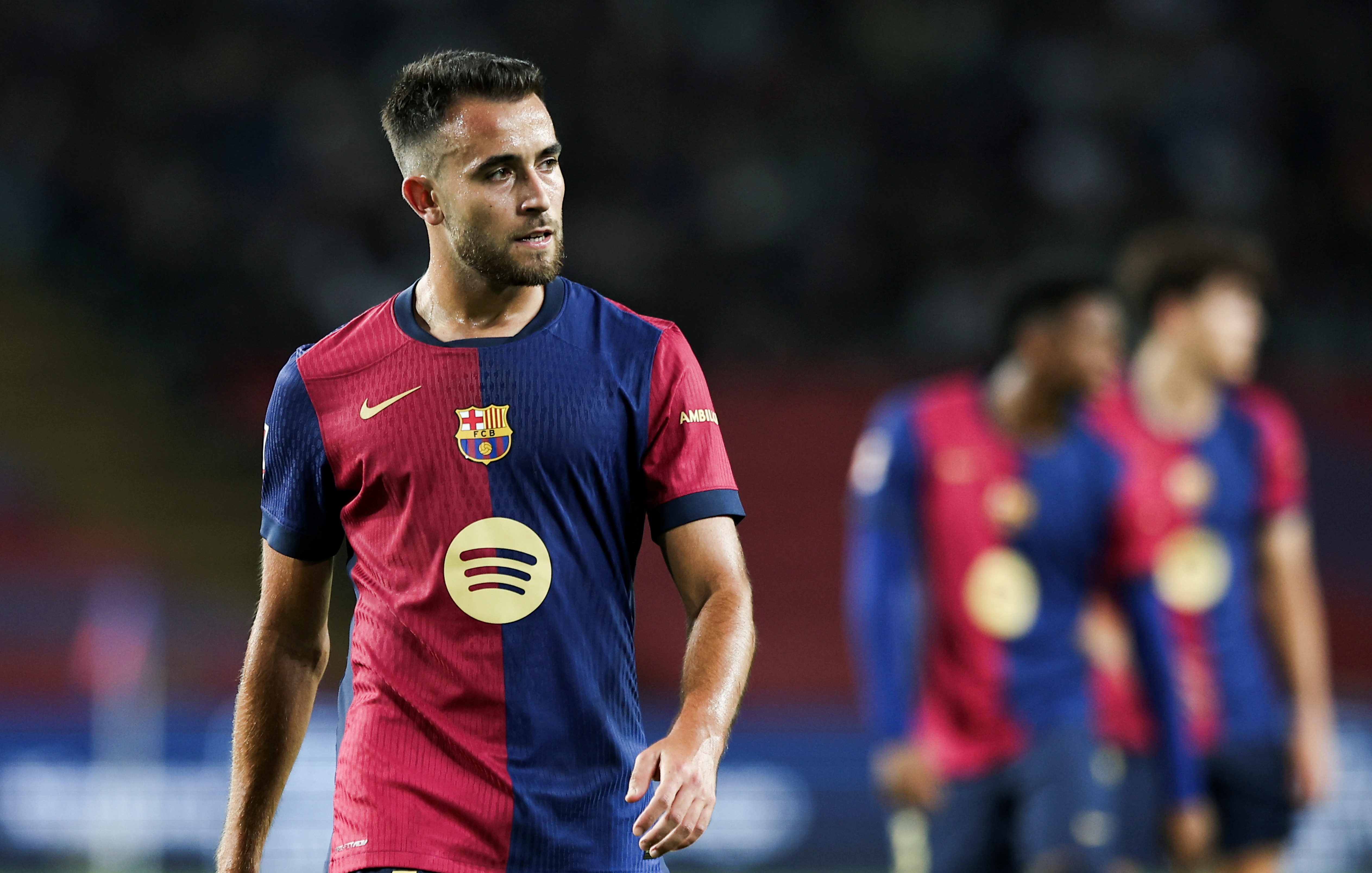 Eric Garcia of FC Barcelona during the La Liga EA Sports match between FC Barcelona and Getafe CF at Estadi Lluis Companys in Barcelona, Spain, on September 25, 2024. (Photo by Gongora/NurPhoto via Getty Images)