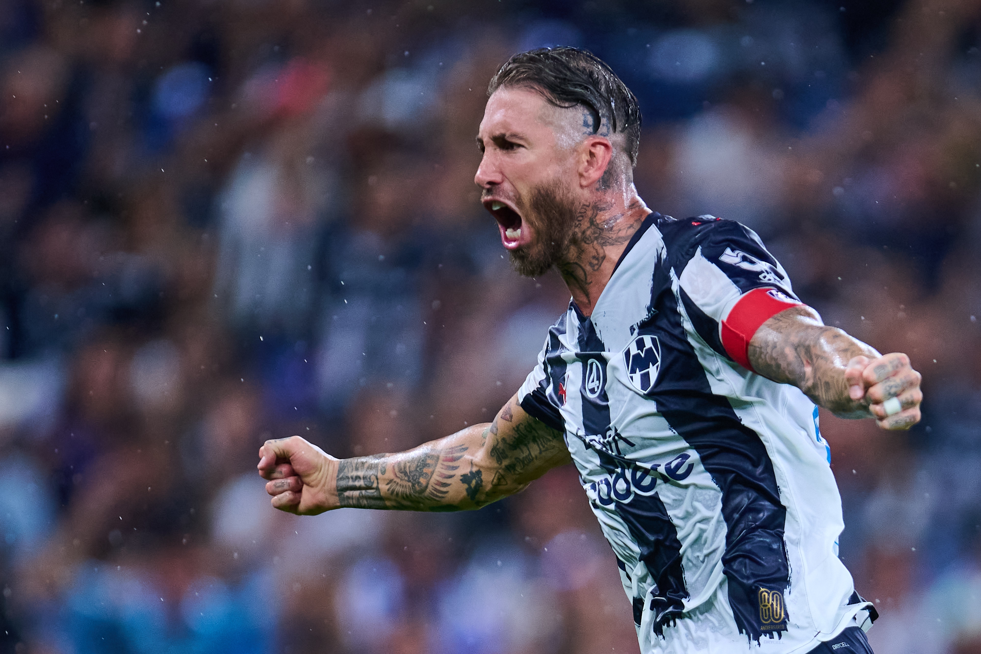 Sergio Ramos of Monterrey during the 3rd round match between Monterrey and Atlas as part of the Liga BBVA MX, Torneo Apertura 2025 at BBVA Bancomer Stadium, on July 26, 2025 in Monterrey, Nuevo Leon, Mexico.
