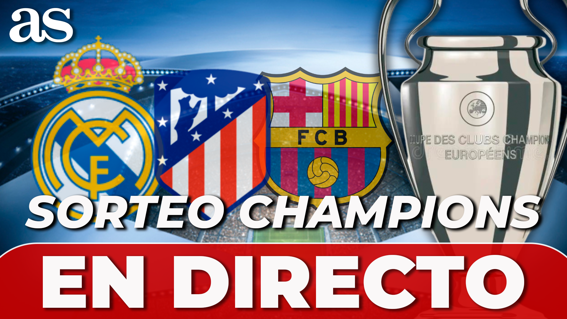 AStv, en directo con el sorteo de Champions: reacciones de Real Madrid, Atleti y Barcelona... 