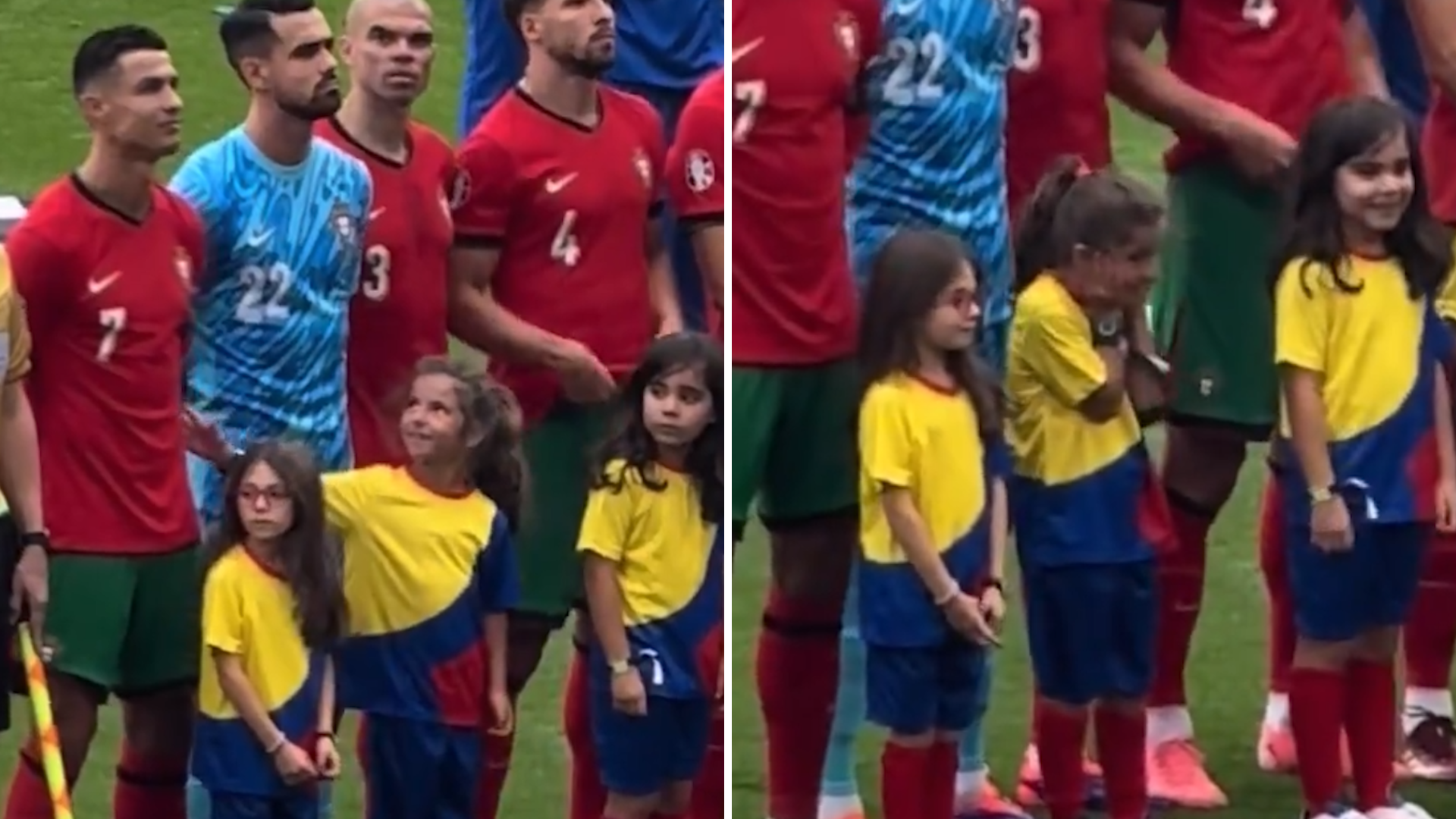 Ya es la imagen más bonita de la Euro: la secuencia de esta niña y Cristiano hay que verla