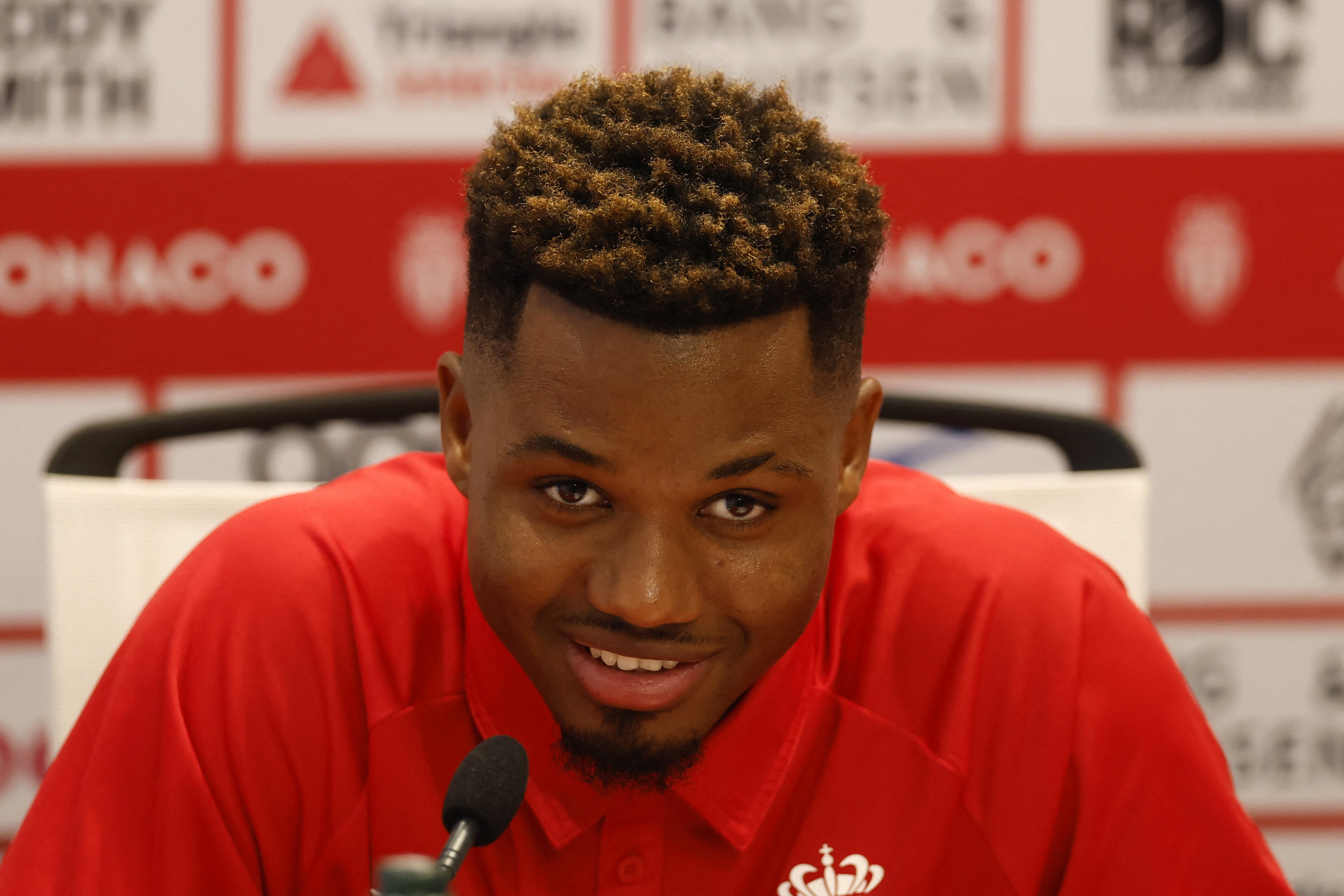 Soccer Football - AS Monaco Press Conference - La Turbie, France - July 3, 2025 AS Monaco new signing Ansu Fati during the press conference REUTERS/Manon Cruz
