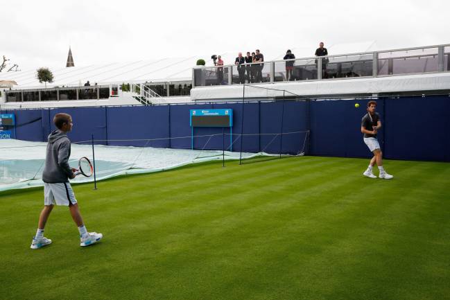 Andy Murray played tennis with David Beckham's son Romeo