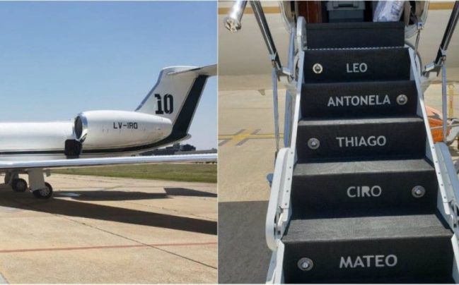 Así es el avión de Messi en el que viajó Alberto Fernández a México - AS  Argentina