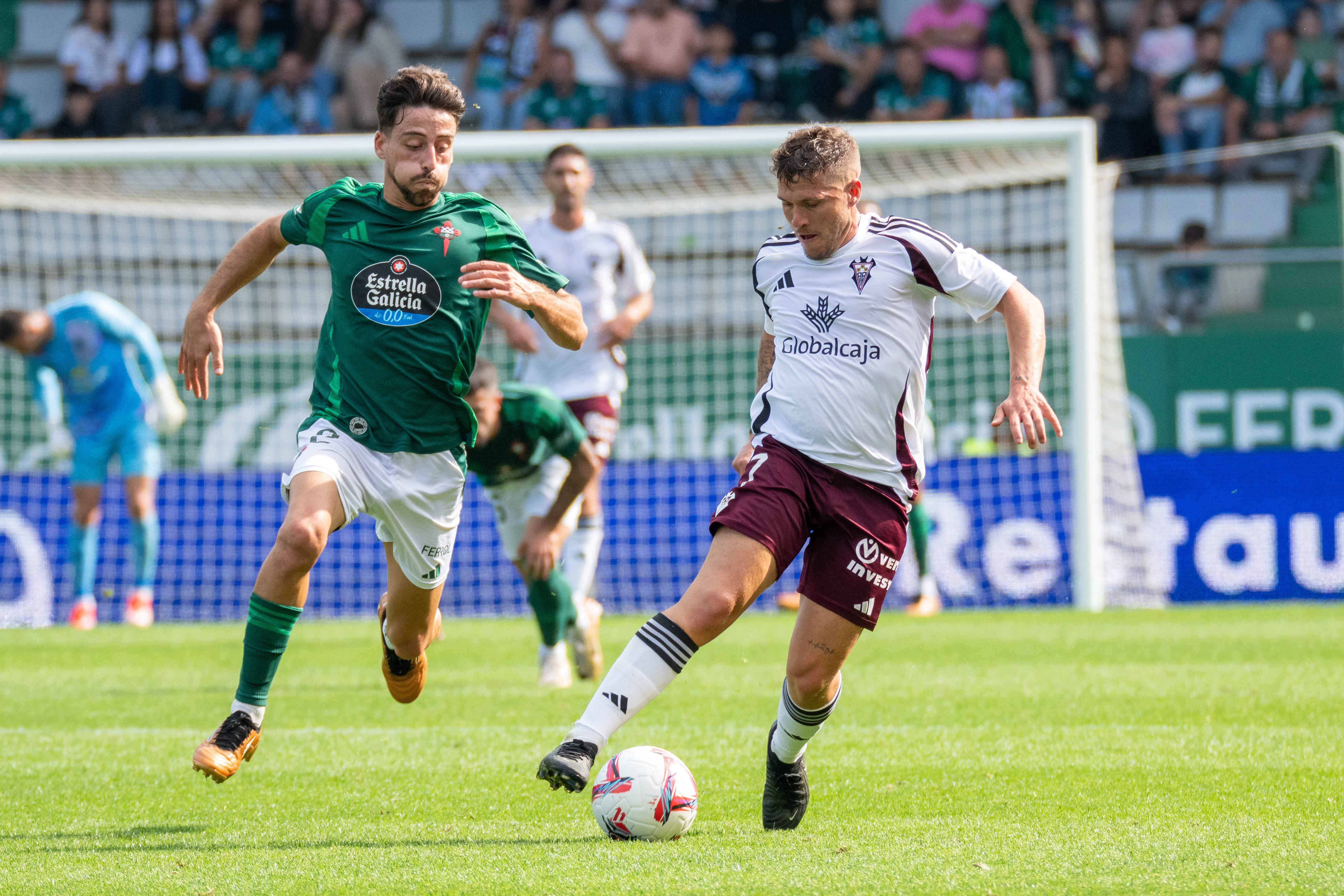 Julián Delmás se lamenta de la imagen del Racing de Ferrol ante el Albacete.