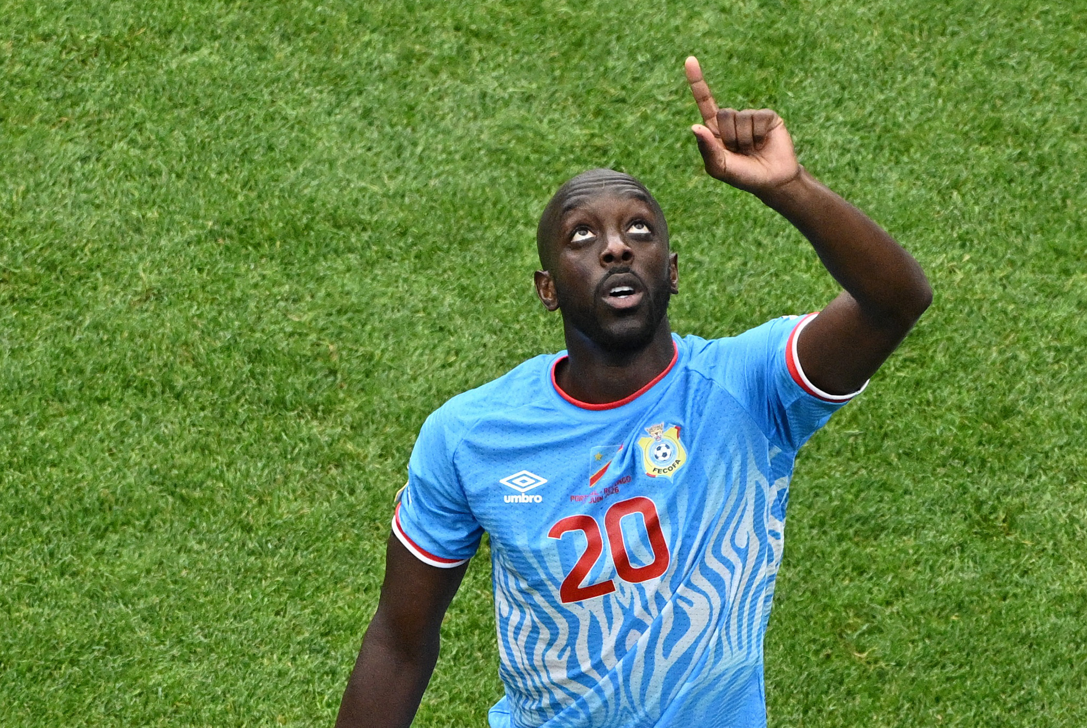 Soccer Football - FIFA World Cup 2026 - Group K - Portugal v DR Congo - Houston Stadium, Houston, Texas, U.S. - June 17, 2026 DR Congo's Yoane Wissa celebrates scoring their first goal REUTERS/Annegret Hilse