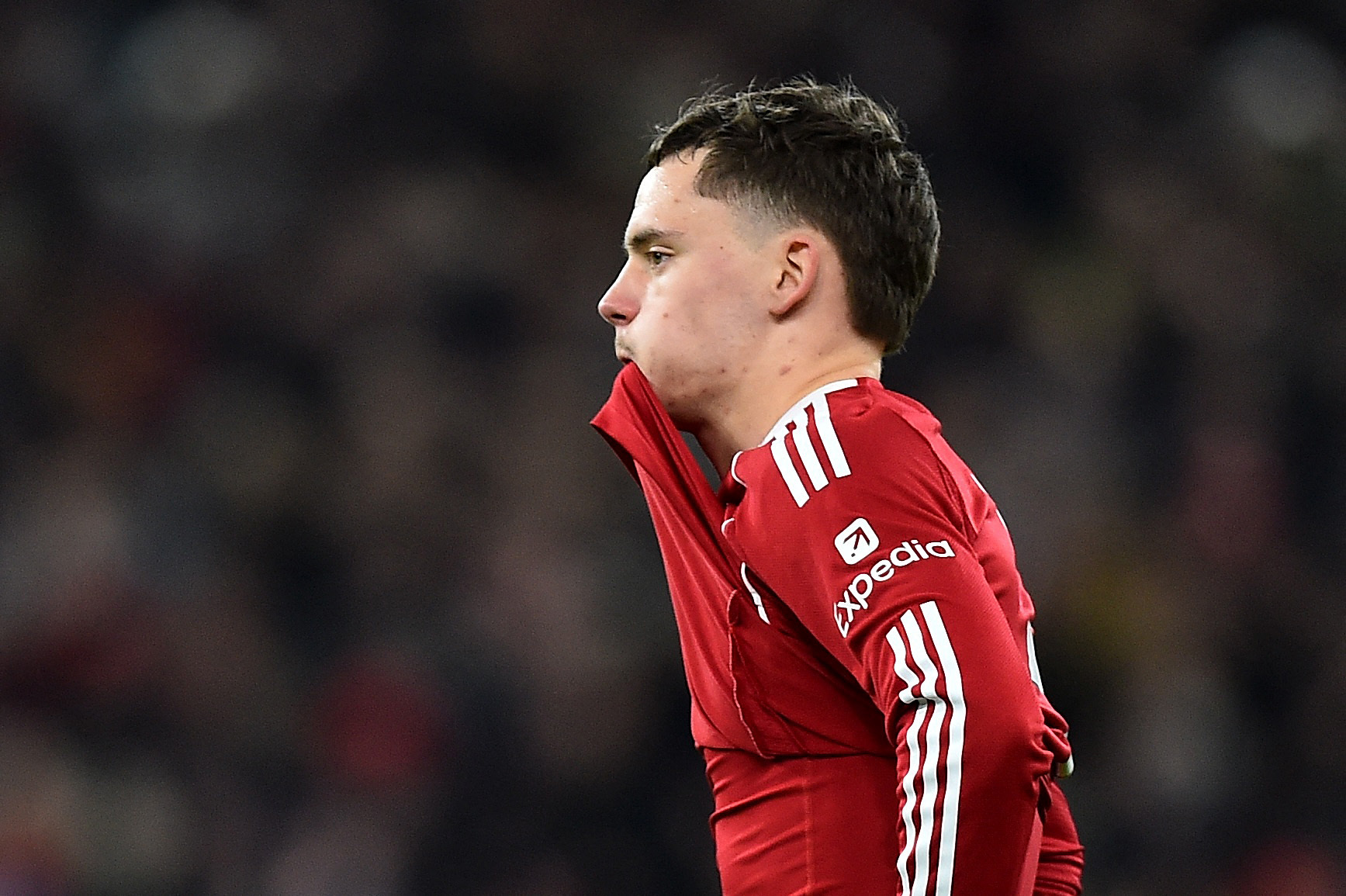 Soccer Football - Premier League - Liverpool v Sunderland - Anfield, Liverpool, Britain - December 3, 2025 Liverpool's Florian Wirtz reacts after the match REUTERS/Peter Powell EDITORIAL USE ONLY. NO USE WITH UNAUTHORIZED AUDIO, VIDEO, DATA, FIXTURE LISTS, CLUB/LEAGUE LOGOS OR 'LIVE' SERVICES. ONLINE IN-MATCH USE LIMITED TO 120 IMAGES, NO VIDEO EMULATION. NO USE IN BETTING, GAMES OR SINGLE CLUB/LEAGUE/PLAYER PUBLICATIONS. PLEASE CONTACT YOUR ACCOUNT REPRESENTATIVE FOR FURTHER DETAILS..