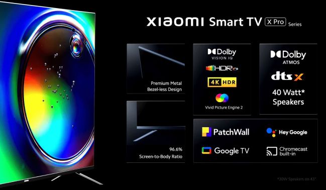 Pantalla Xiaomi 50 Pulgadas Smart TV 4K Google TV A Pro 50
