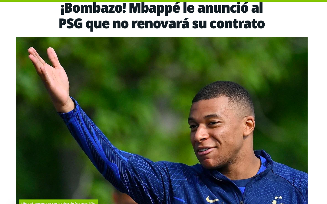 Impacto mundial por Mbappé