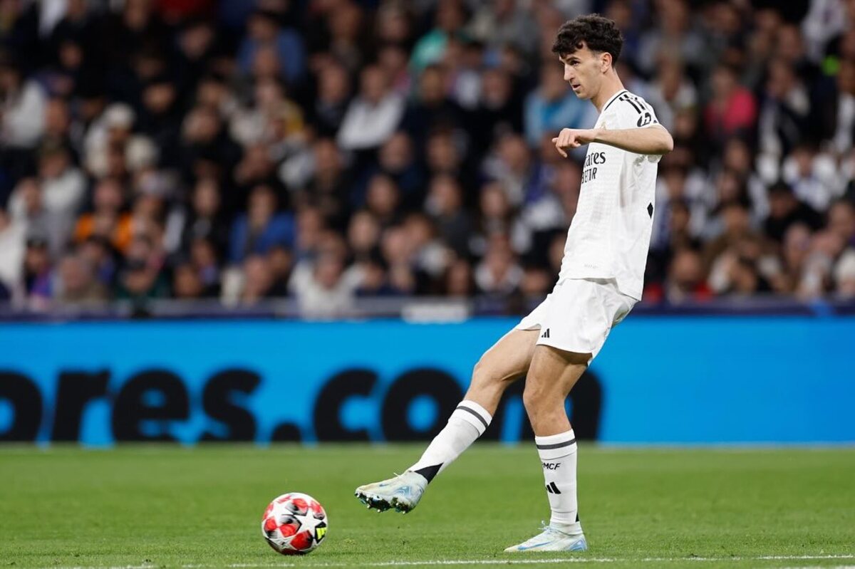 Jacobo Ramn en su debut con el Madrid.