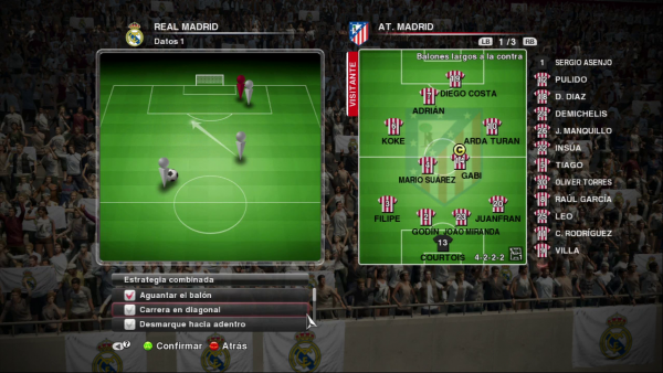 Mostrada la lista de equipos con licencias de PES 2014 • Consola y Tablero