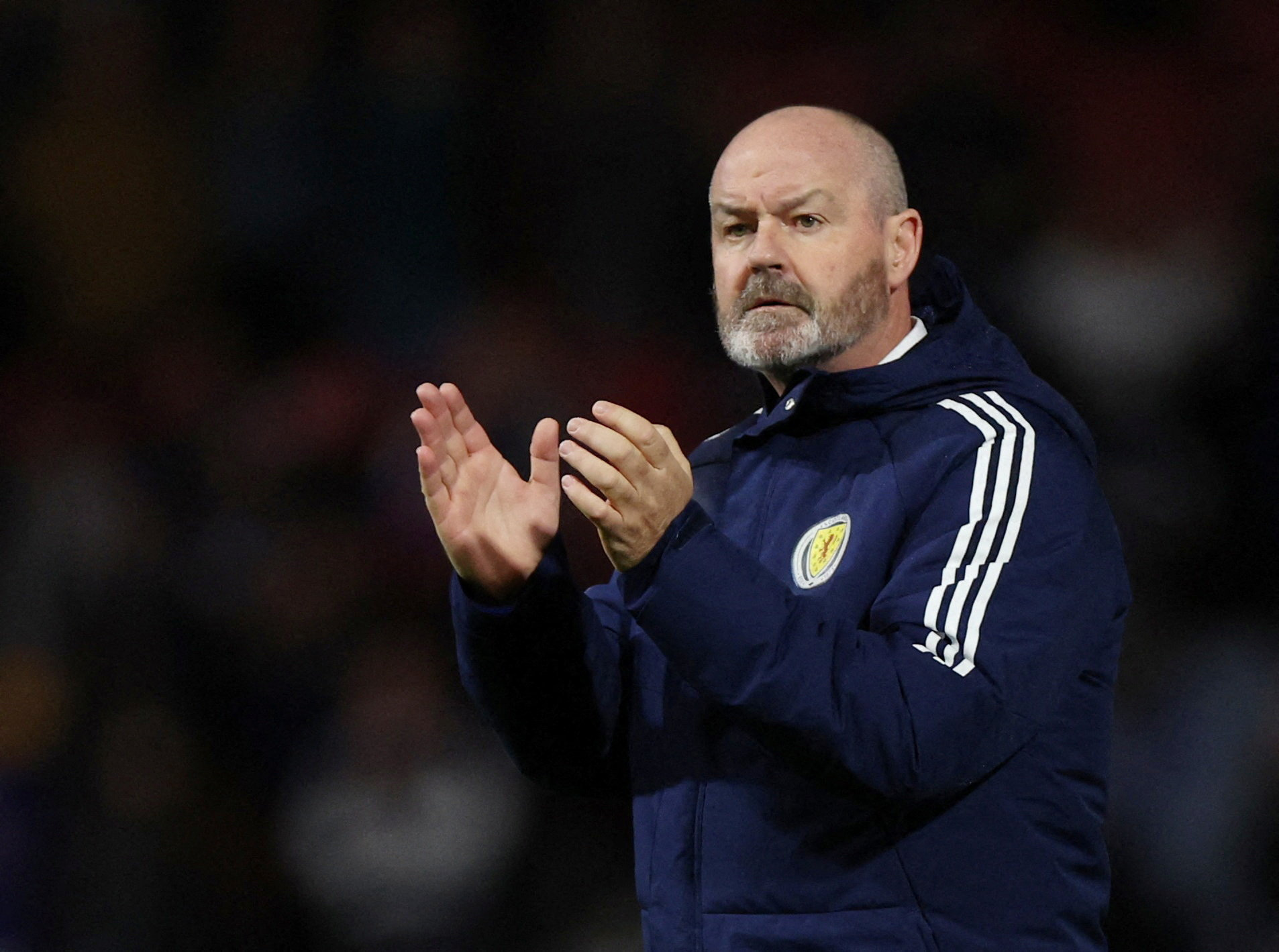 FILE PHOTO: Soccer Football - Euro 2024 Qualifier - Group A - Scotland v Norway - Hampden Park, Glasgow, Scotland, Britain - November 19, 2023 Scotland manager Steve Clarke reacts after the match REUTERS/Russell Cheyne/File Photo