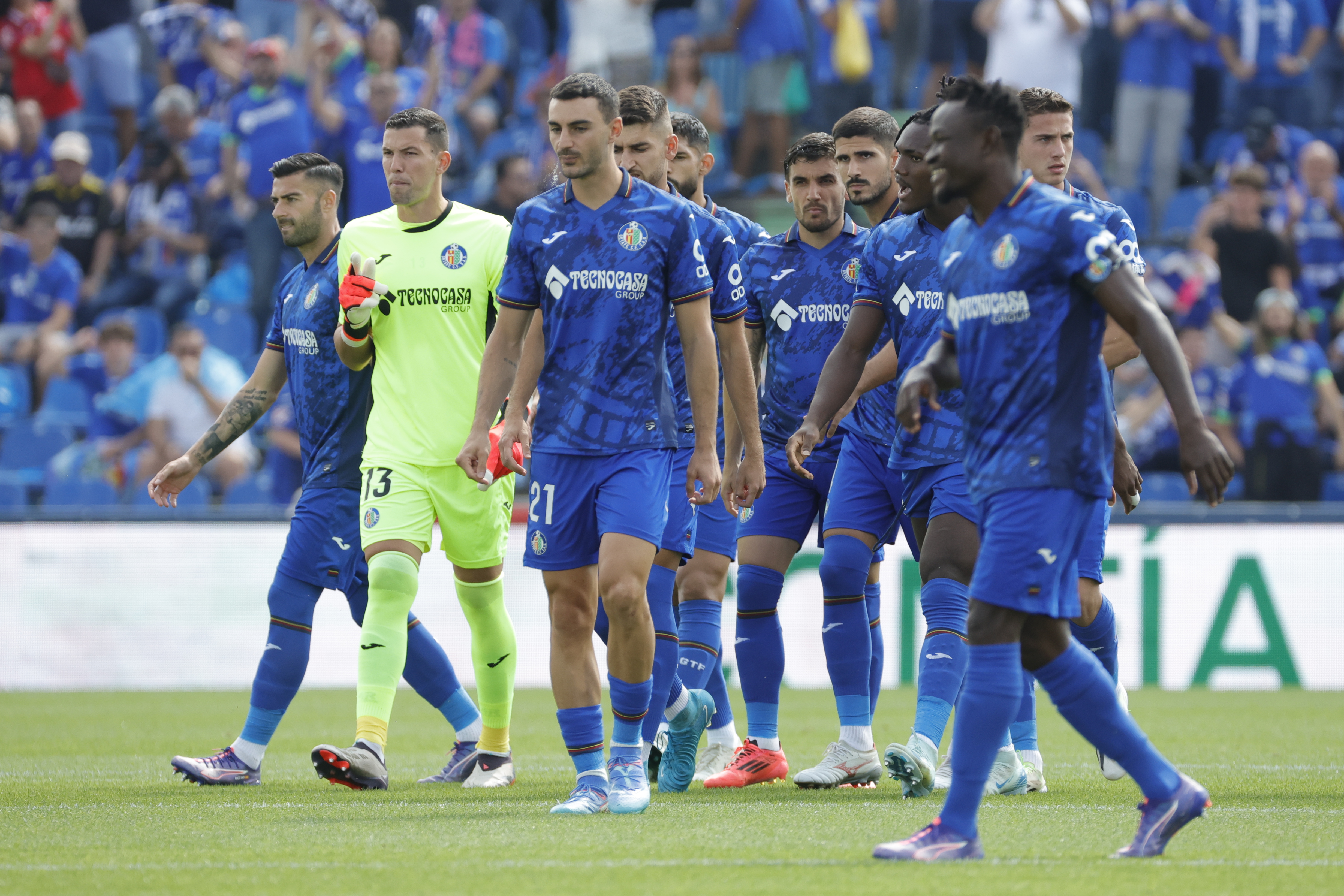 Los jugadores del Getafe.