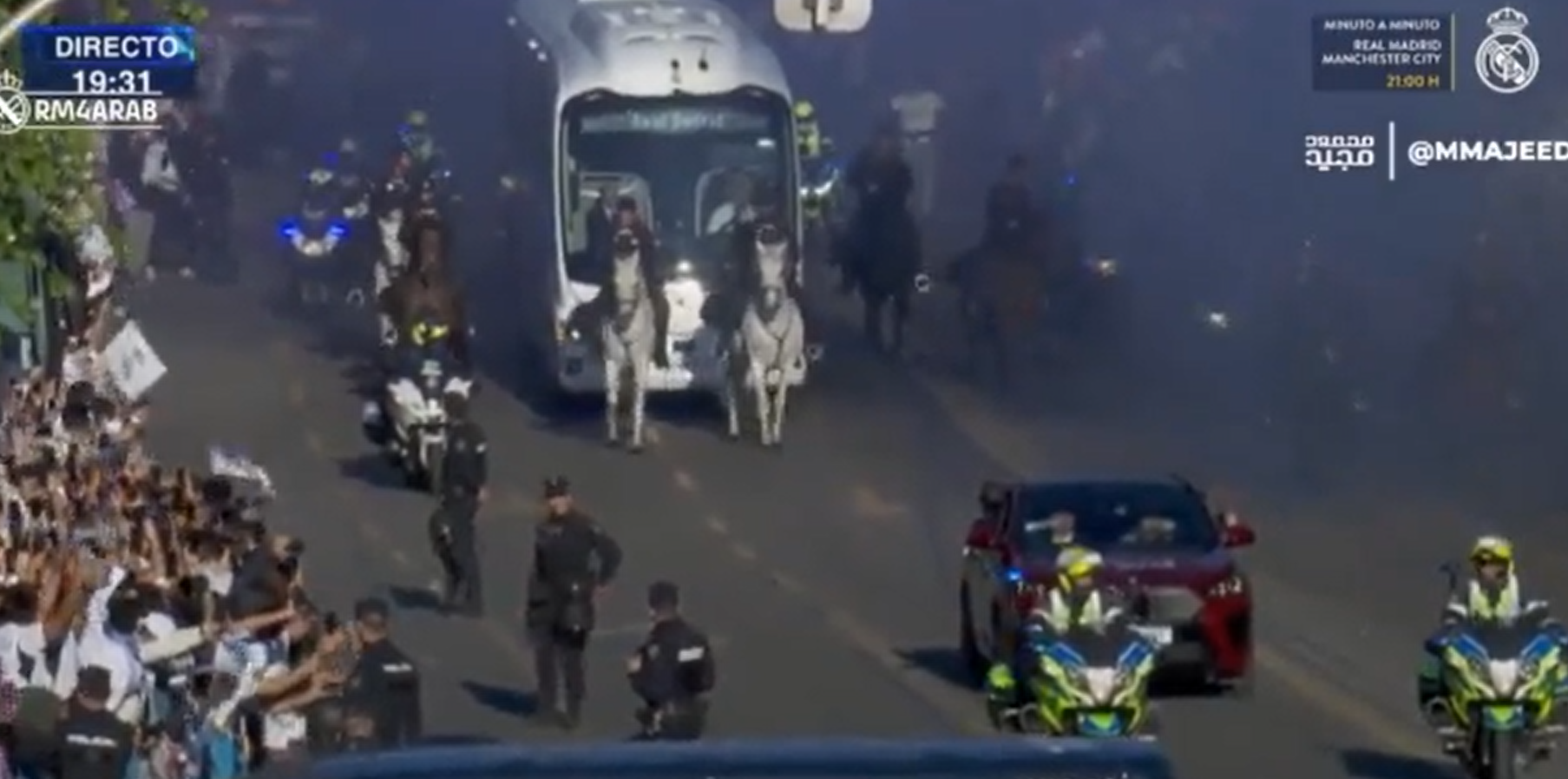 Es alucinante: la llegada del Madrid en el bus directa al Top-3 de siempre