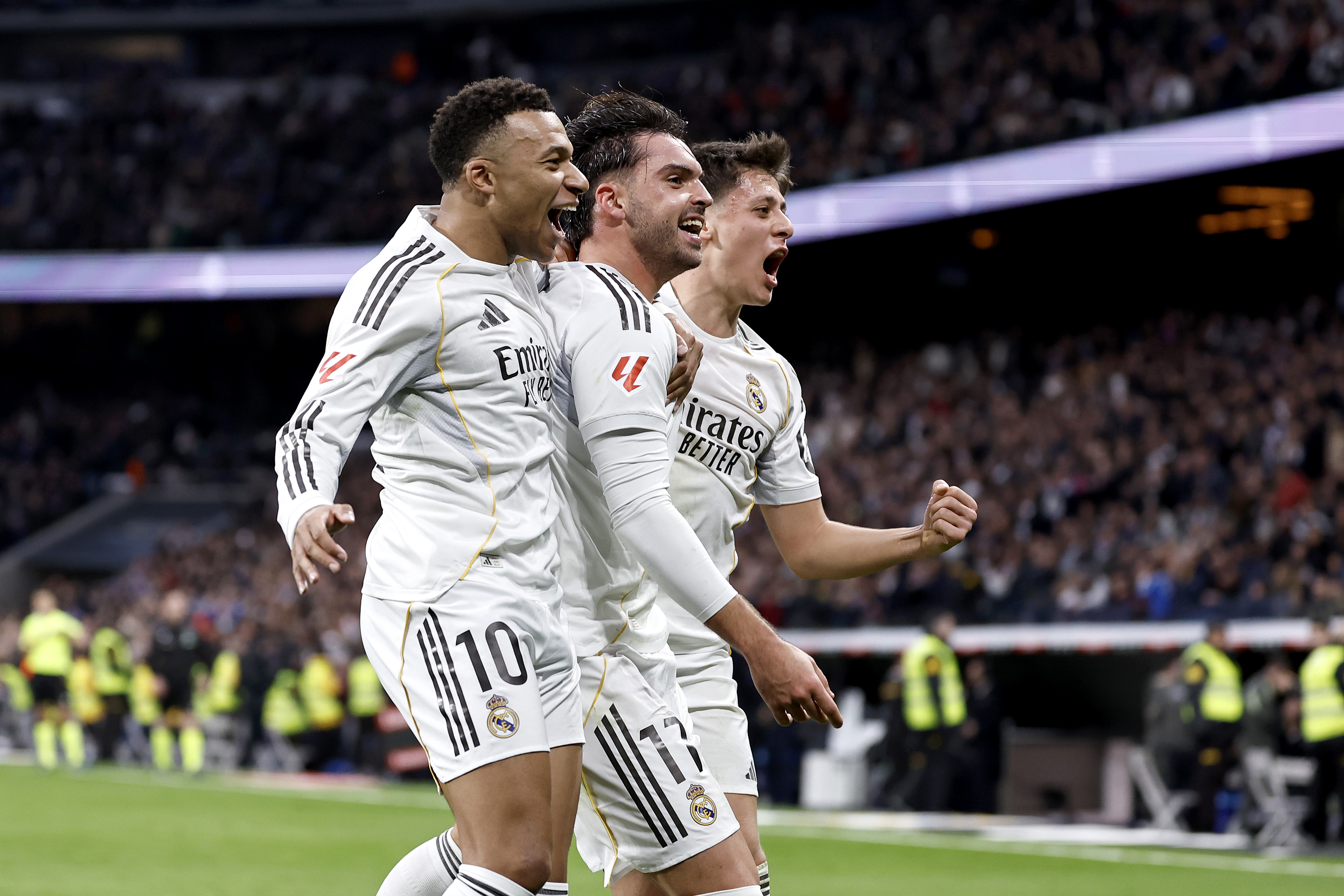 17/01/26 PARTIDO PRIMERA DIVISION
REAL MADRID - LEVANTE
ALEGRIA GOL 2-0 RAUL ASENCIO KYLIAN MBAPPE ARDA GULER