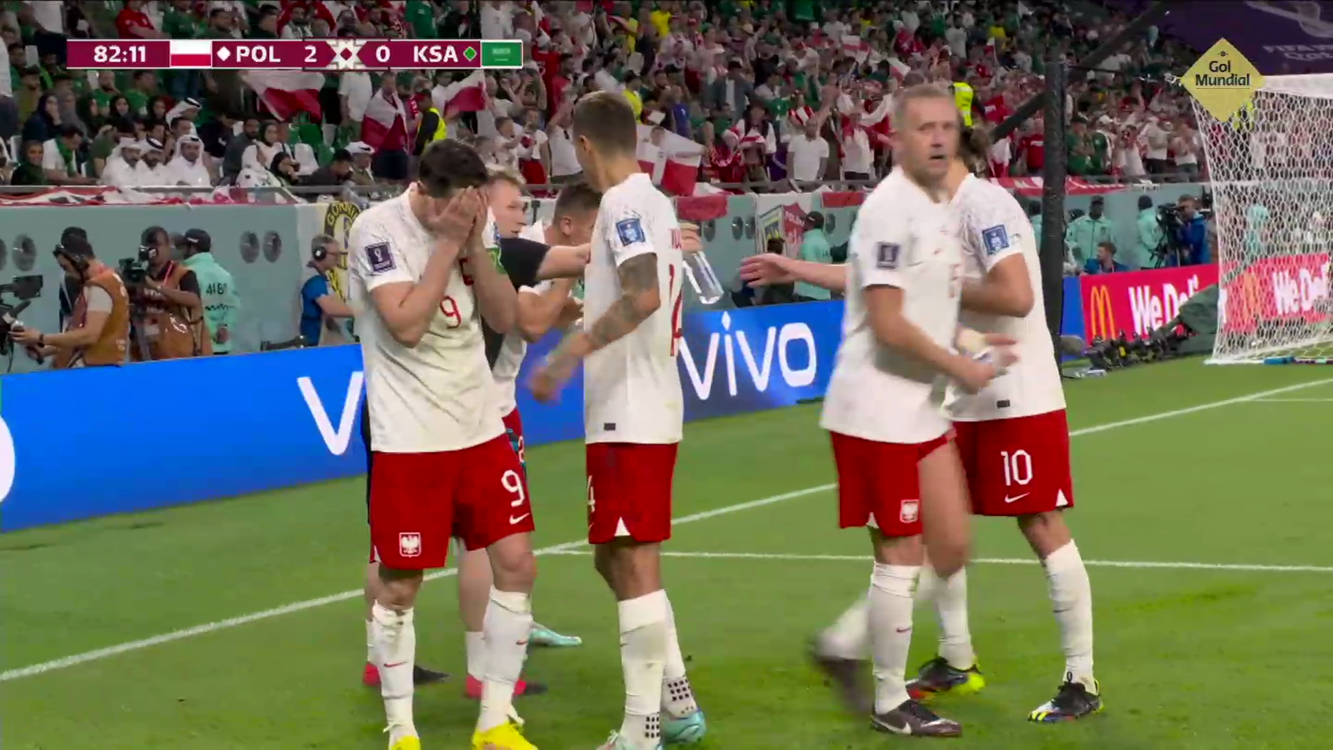 El primer gol de Lewandowski en un Mundial... y lágrimas de emoción tras marcar a Arabia Saudí