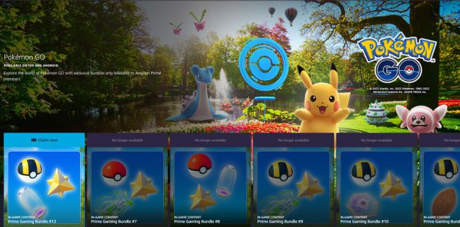 Pesquisa Prime Gaming no Pokémon GO até agosto de 2023