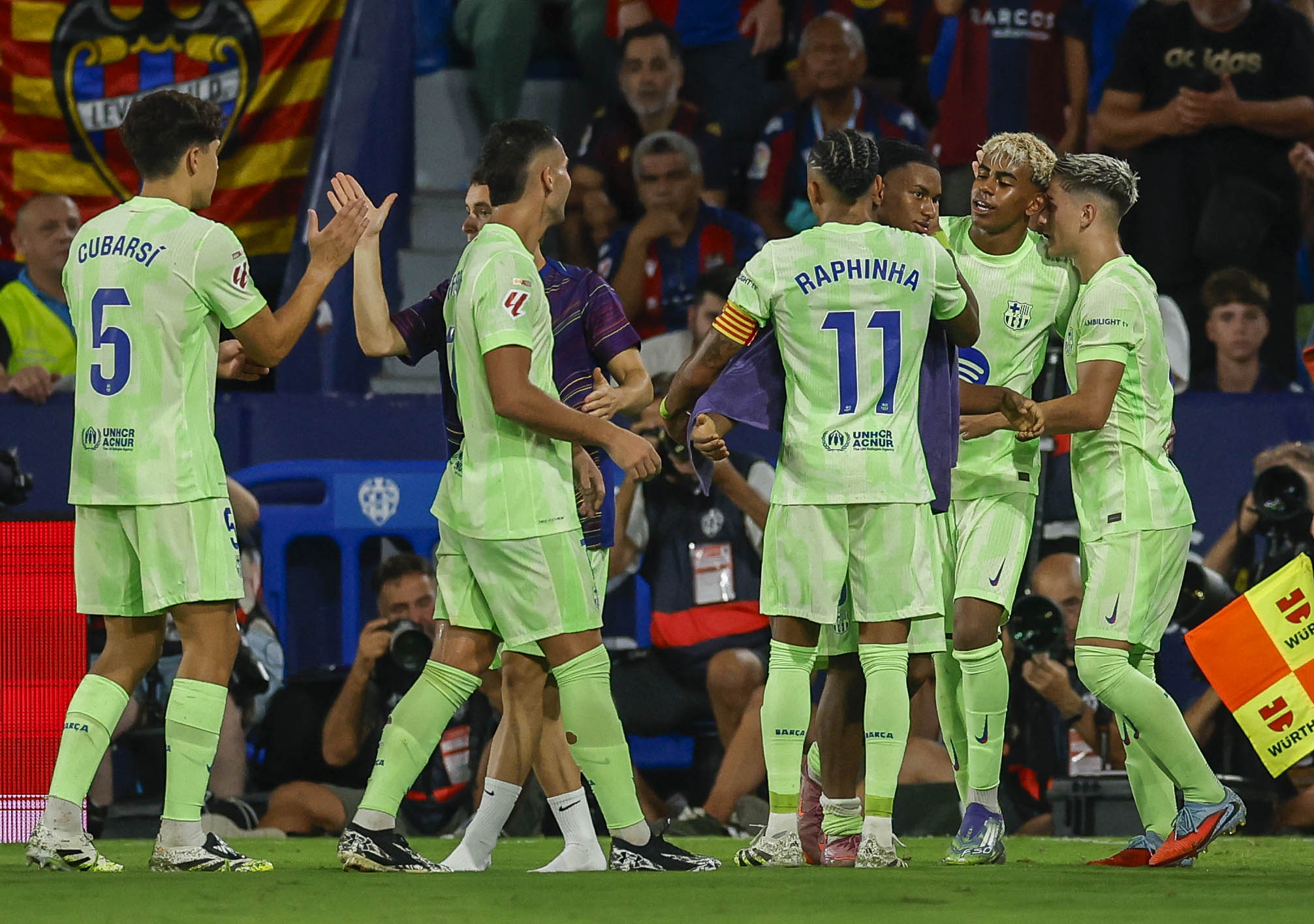 23/08/25 PARTIDO PRIMERA DIVISION
LEVANTE UD - FC BARCELONA
GOL ELGEZABAL EN PROPIA PUERTA 2-3
ALEGRIA LAMINE YAMAL GRUPO