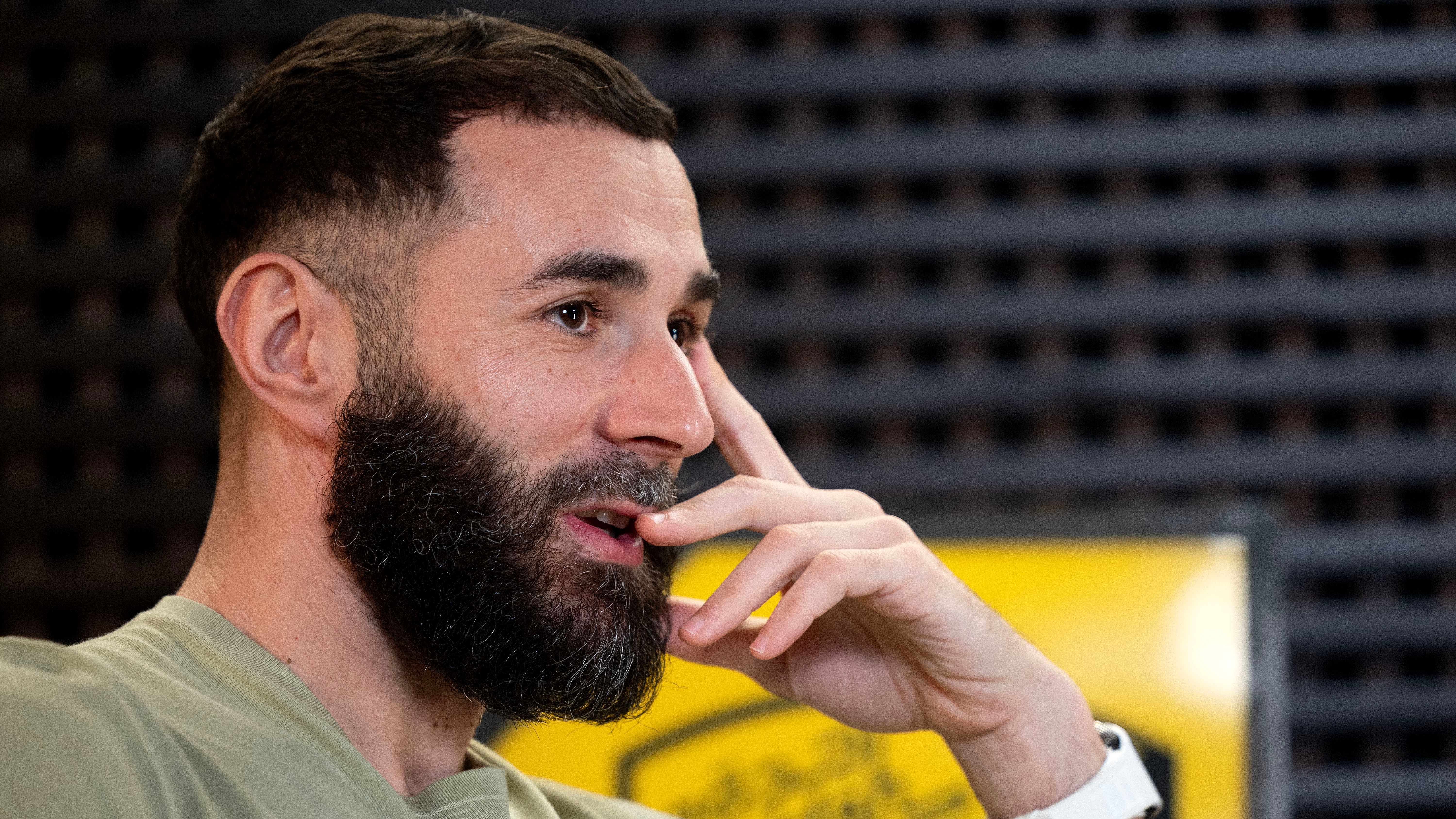 15/11/25 ENTREVISTA KARIM BENZEMA JUGADOR AL ITTIHAD REAL MADRID EN JEDDAH ARABIA SAUDI 