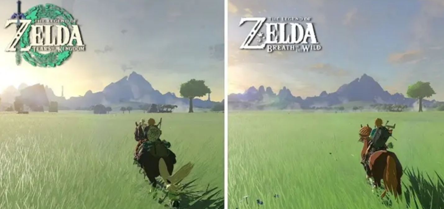 Comparan el mapa de The Legend of Zelda: Tears of the Kingdom y Breath of the Wild y es imposible distinguir entre ambos
