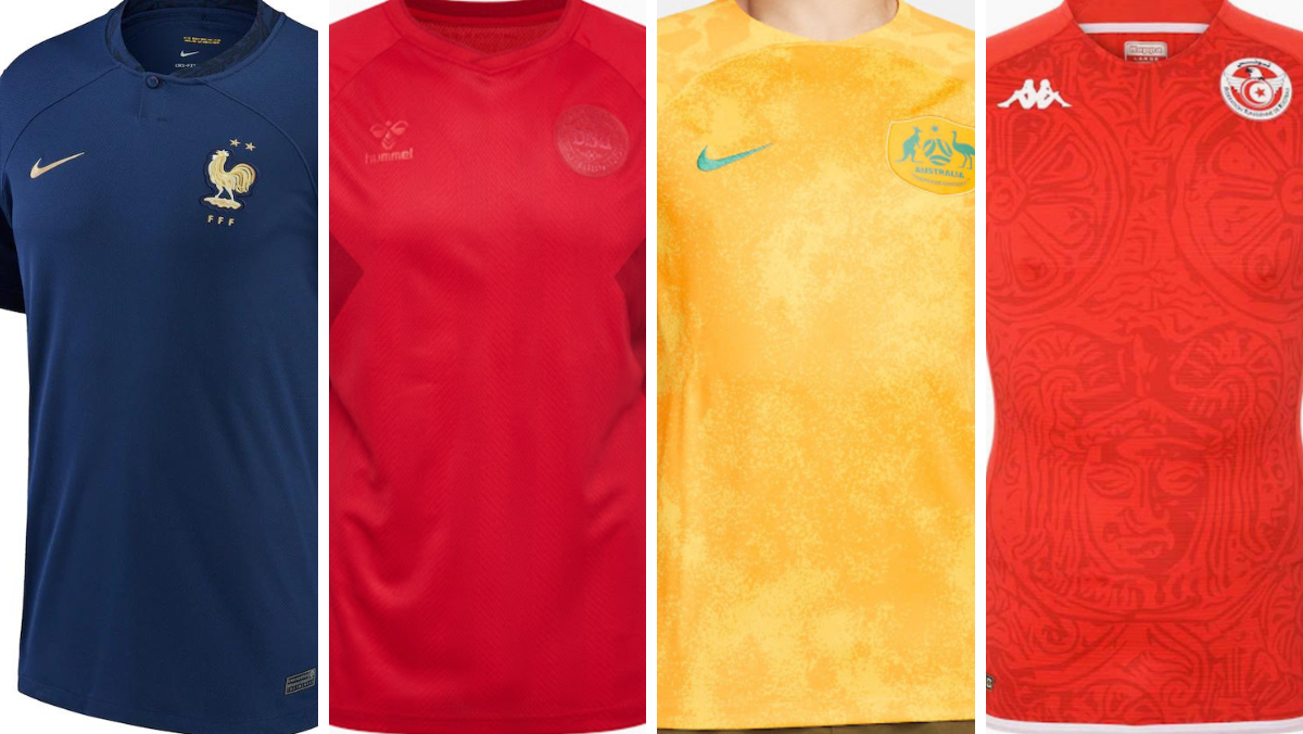 These are all the official jerseys of the 32 national teams in the Qatar  2022 World Cup - AS USA