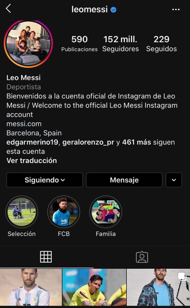 Qué cuenta Instagram de Lionel Messi ¡pero luego volvió! - Tikitakas