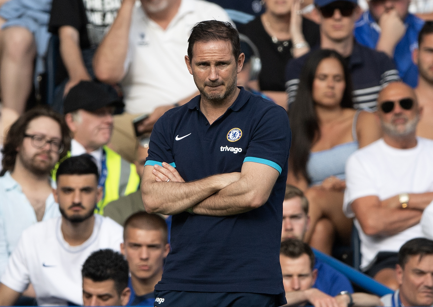 LONDON, ENGLAND - MAY 28:  Chelsea interim manager, Frank Lampard during the Premier League match between Chelsea FC and Newcastle United at Stamford Bridge on May 28, 2023 in London, England. (Photo by Visionhaus/Getty Images)