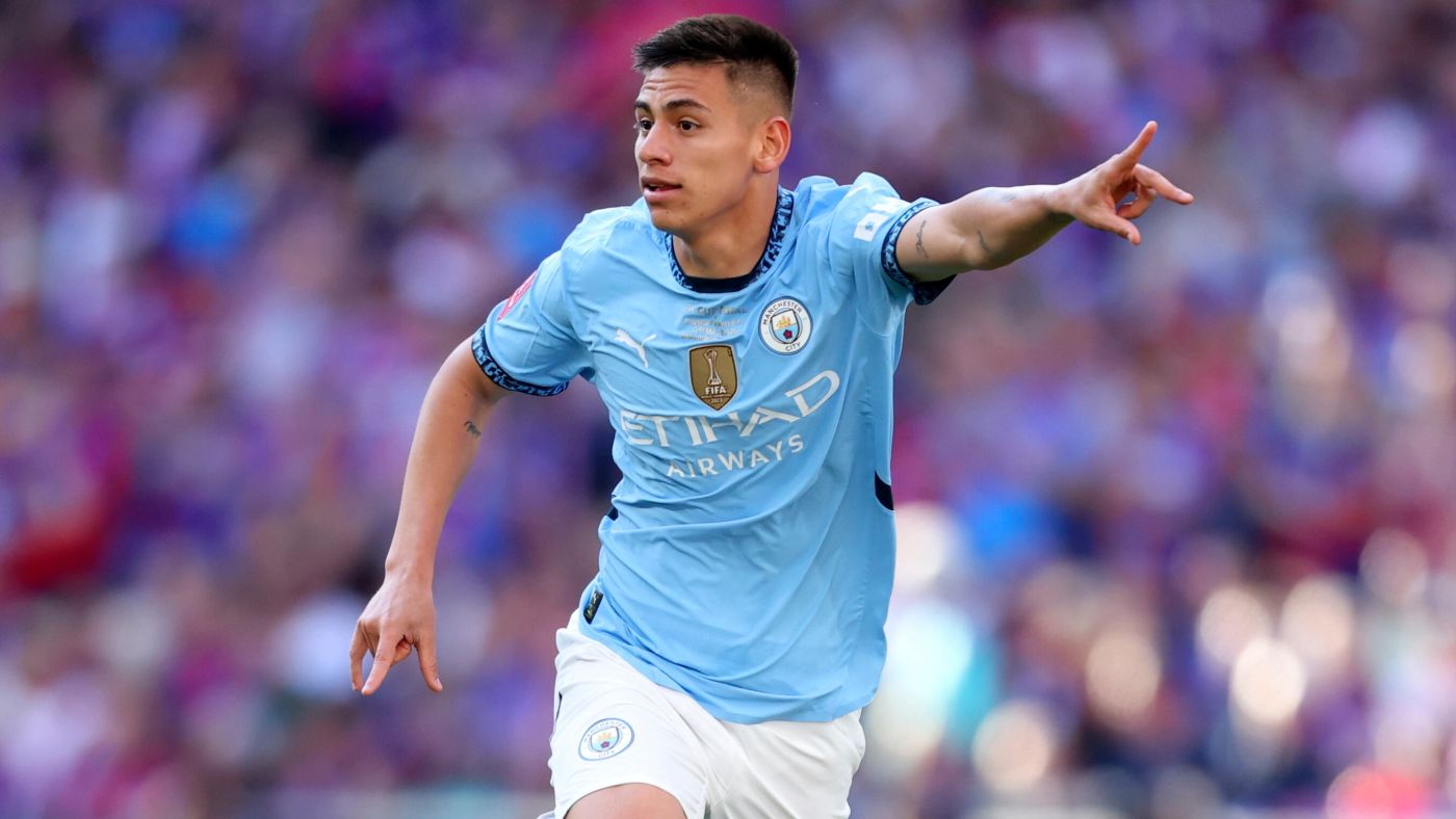 El 'diablito' Echeverri, con el Manchester City.