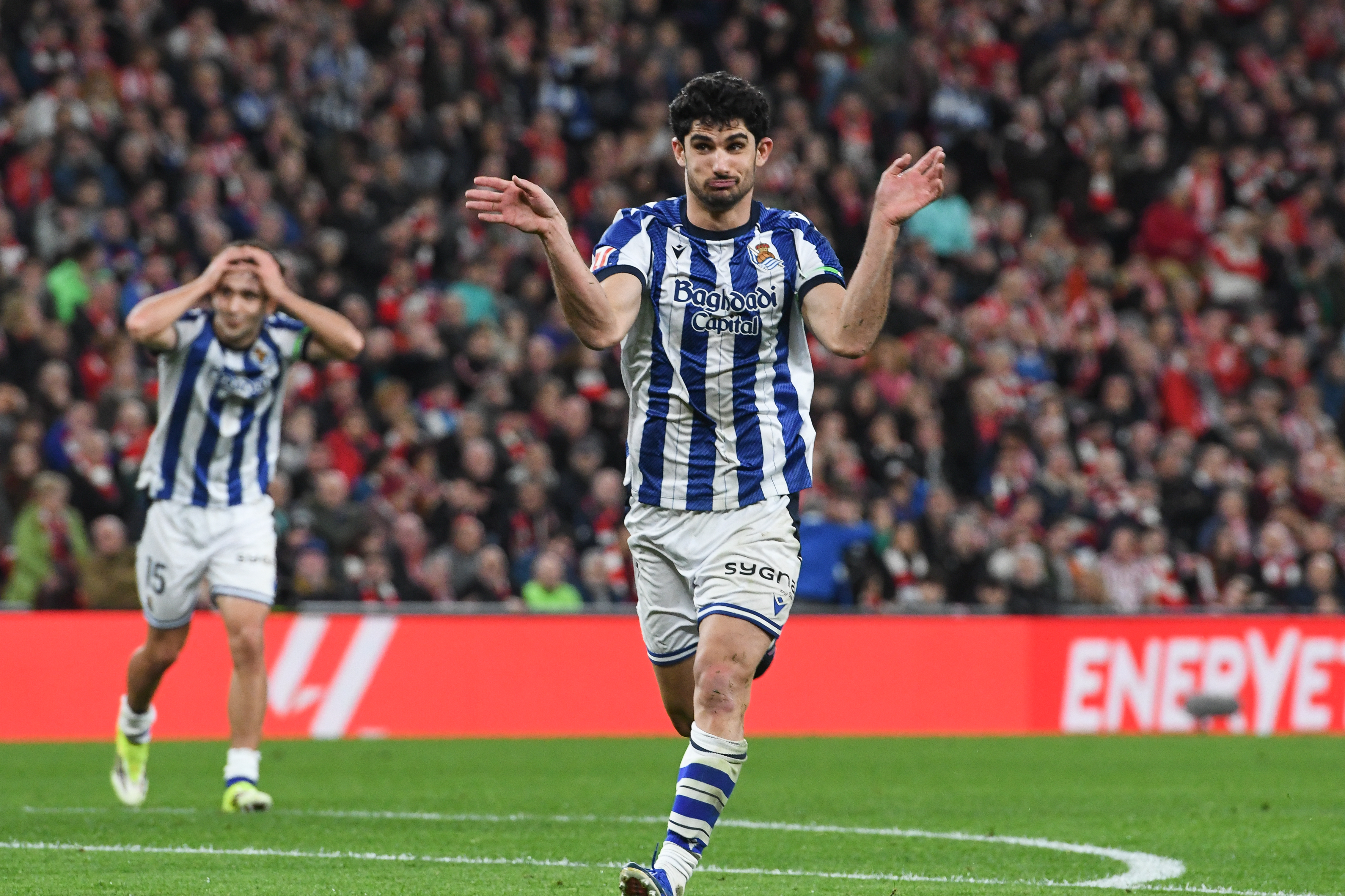 01/02/26 PARTIDO PRIMERA DIVISION JORNADA 22 
ATHLETIC BILBAO - REAL SOCIEDAD 
PRIMER GOL GONCALO GUEDES 0-1 ALEGRIA