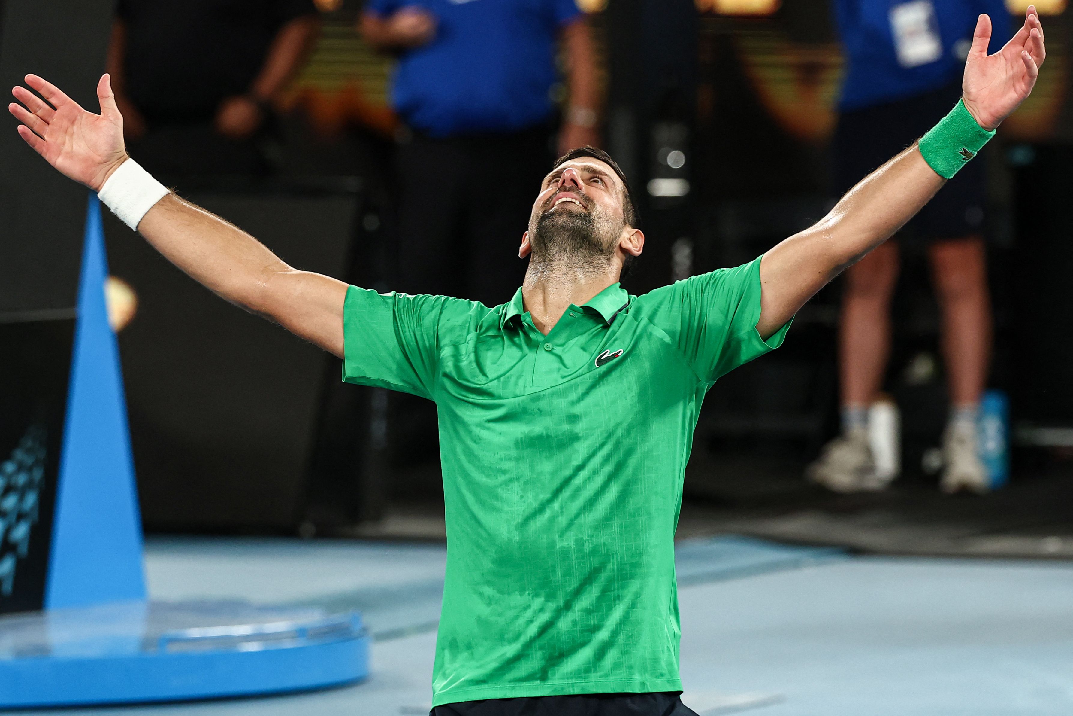 Djokovic celebra su pase a la final 
