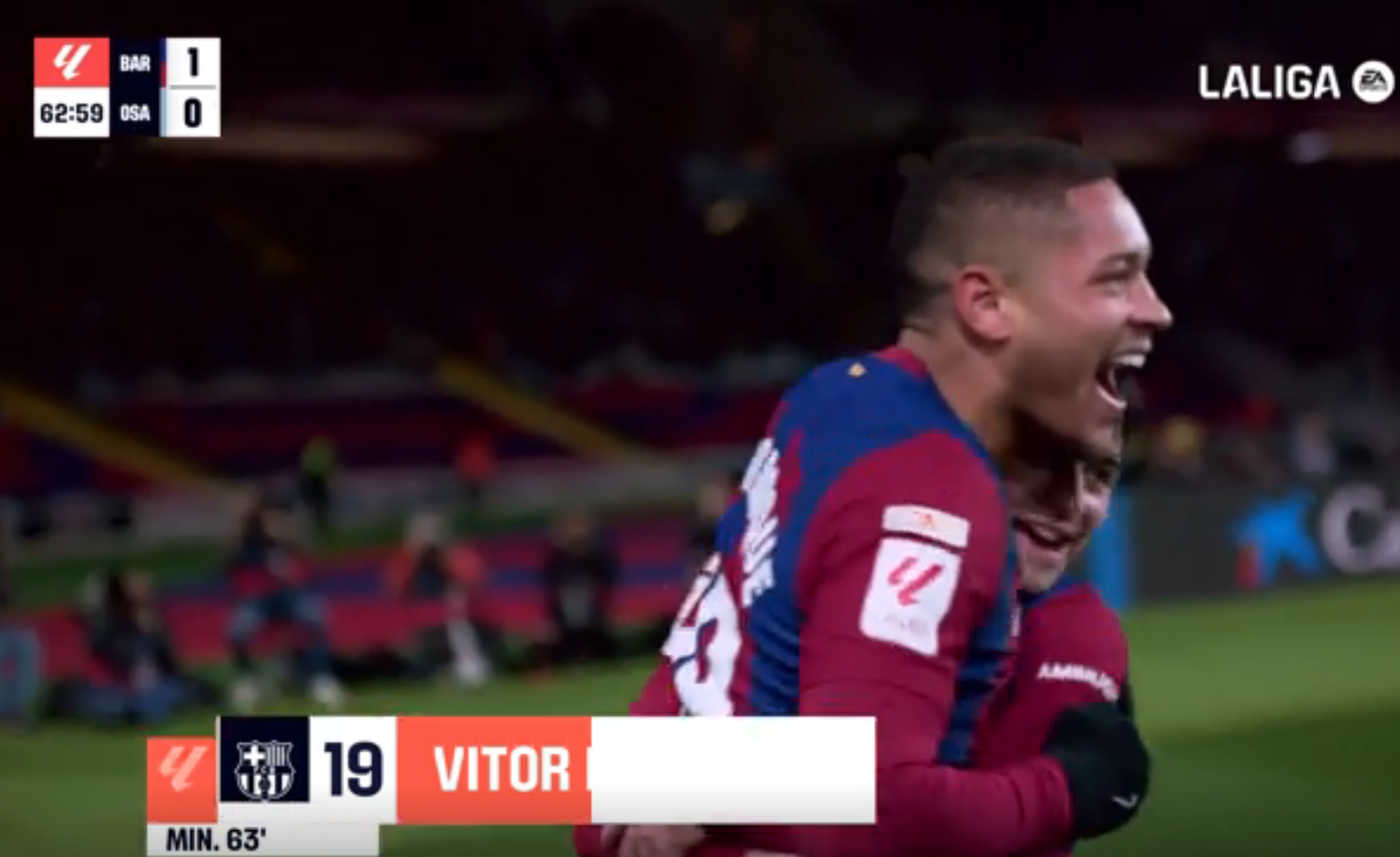 El primer gol de Vitor Roque es una maravilla digna de ver: lo de Cancelo es caviar