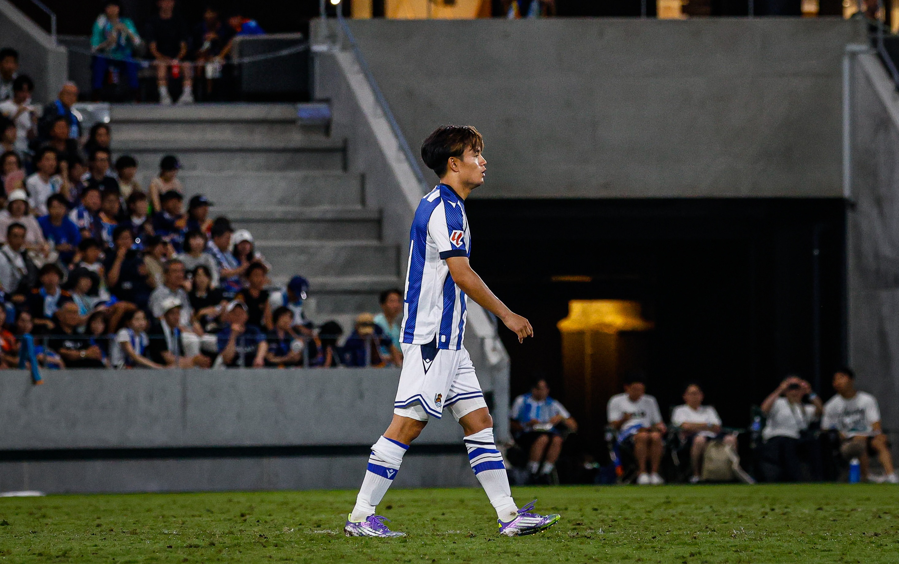 Take Kubo debutó esta pretemporada con la Real Sociedad ante el V-Varen Nagasaki.