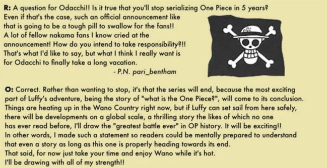 One Piece Confessions — “I have a theory that at the end of the grand line