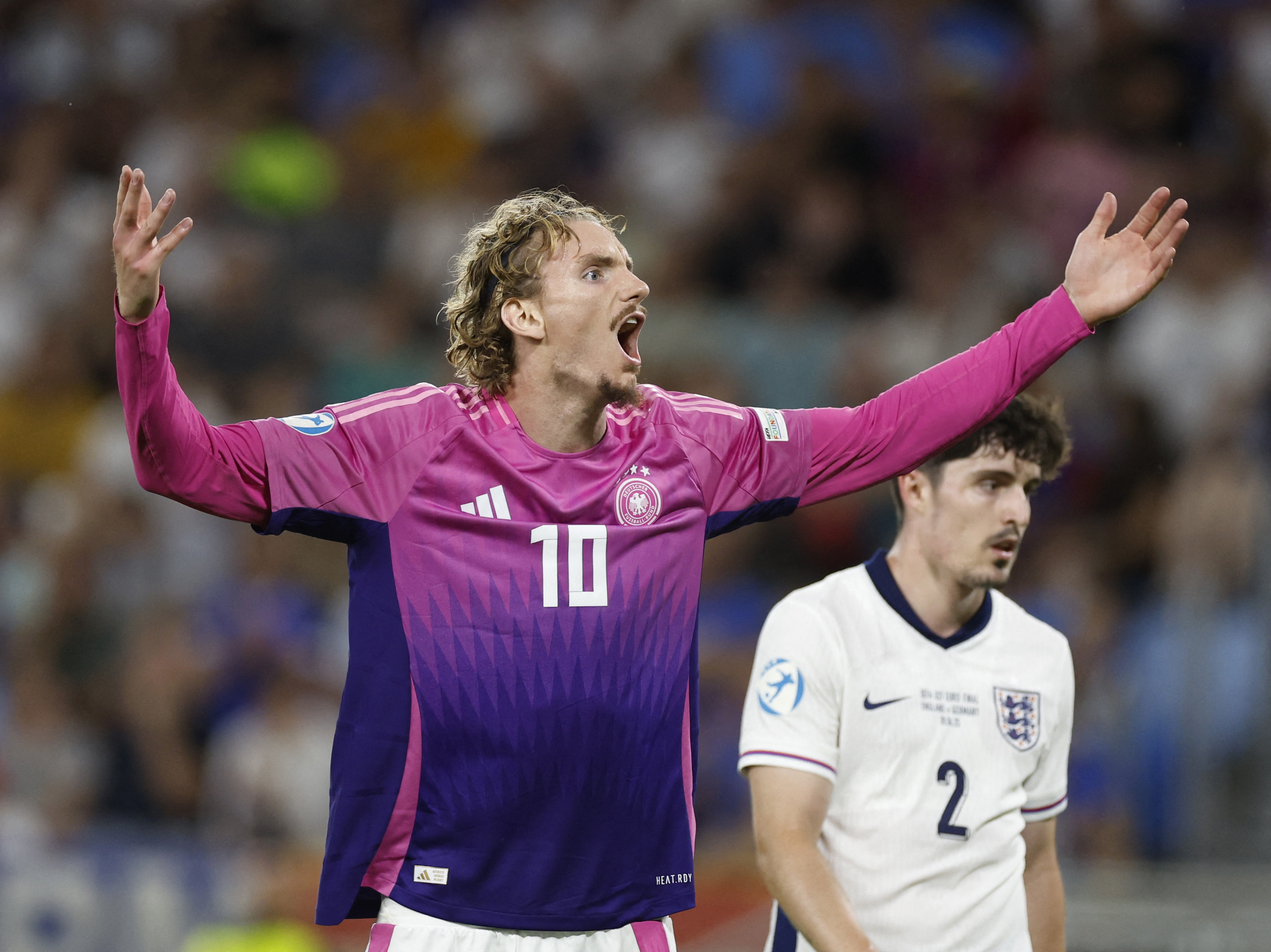 Soccer Football - UEFA Under 21 Championship - Final - England v Germany - Tehelne pole, Bratislava, Slovakia - June 28, 2025 Germany's Nick Woltemade reacts REUTERS/David W Cerny