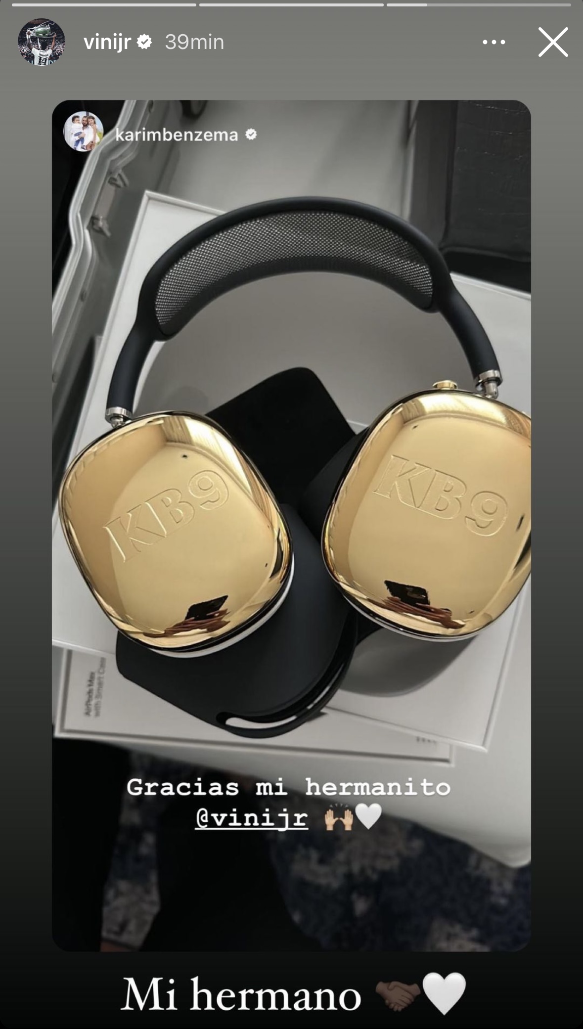 Vinicius Jr treats Benzema to personalised 'KB9′ headphones - AS USA