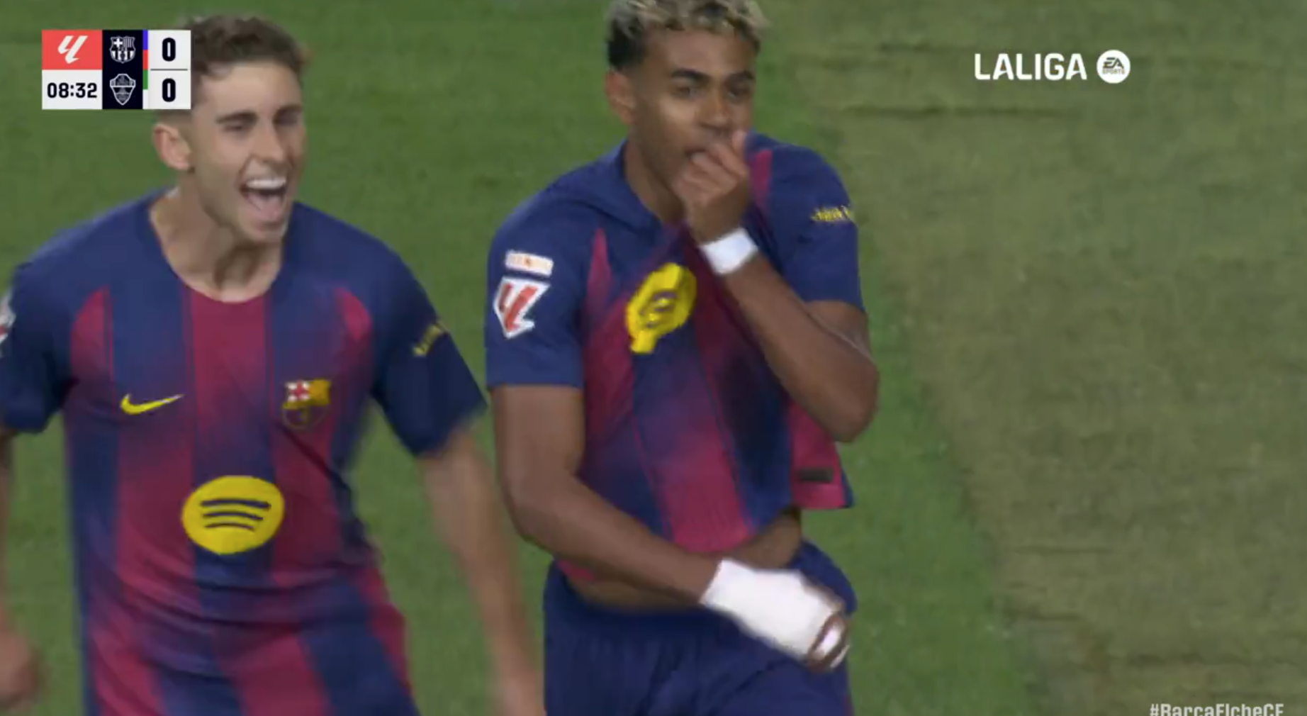 Ante el ruido, crecido: el golazo de Lamine Yamal en la primera que tuvo