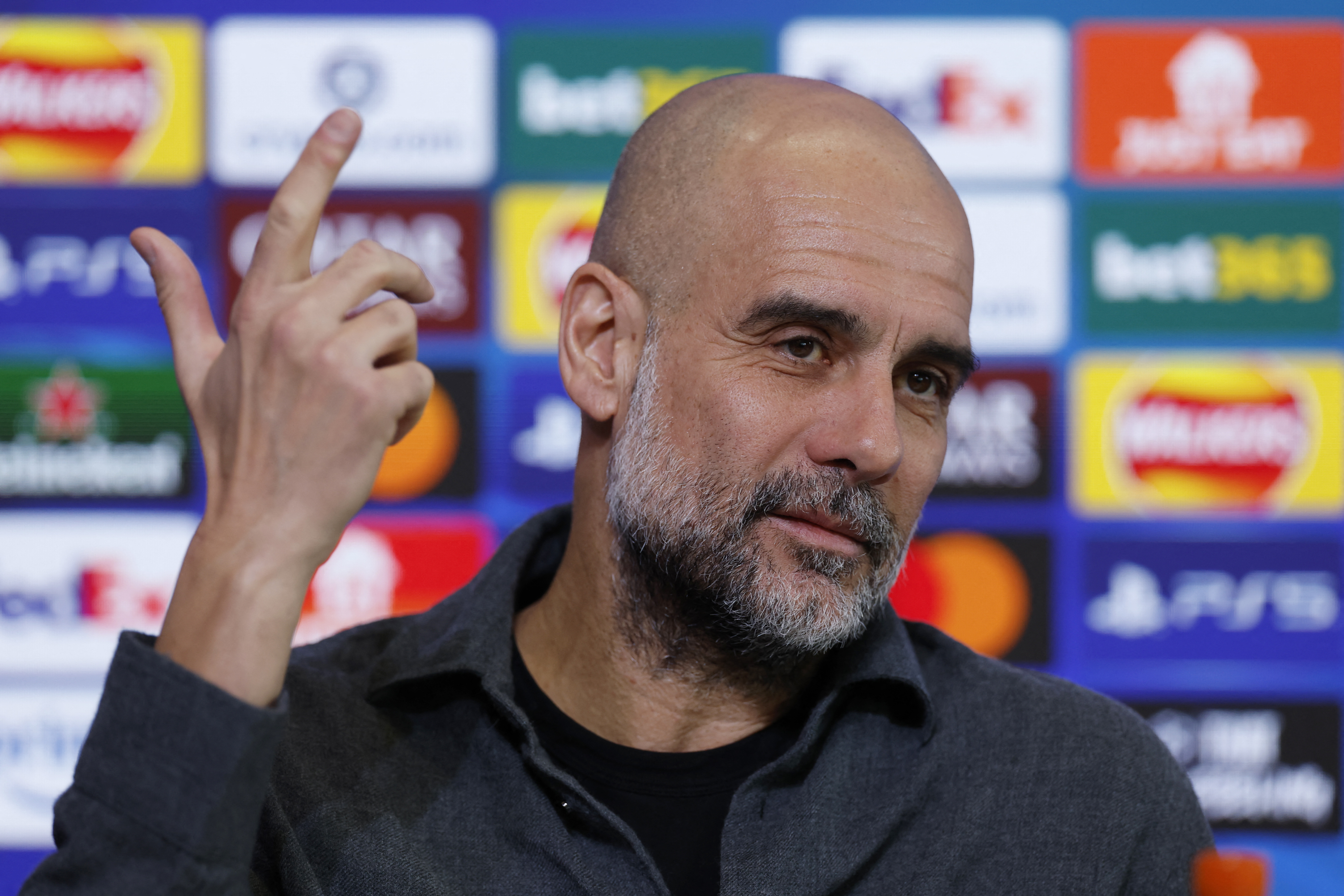 Soccer Football - UEFA Champions League - Manchester City Press Conference - Etihad Campus, Manchester, Britain - March 16, 2026 Manchester City manager Pep Guardiola during press conference Action Images via Reuters/Jason Cairnduff