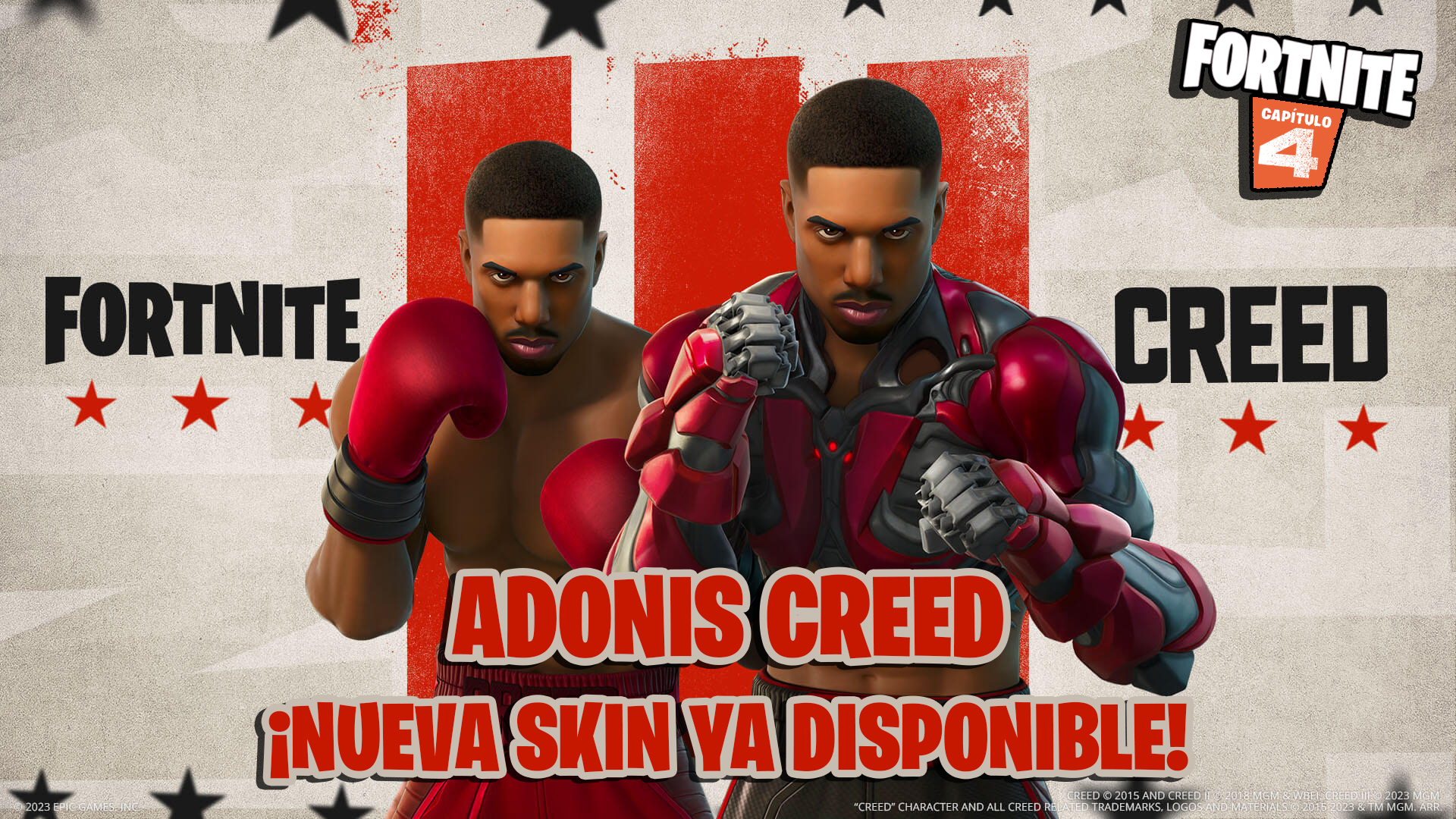 fortnite skin adonis creed rocky michael b jordan