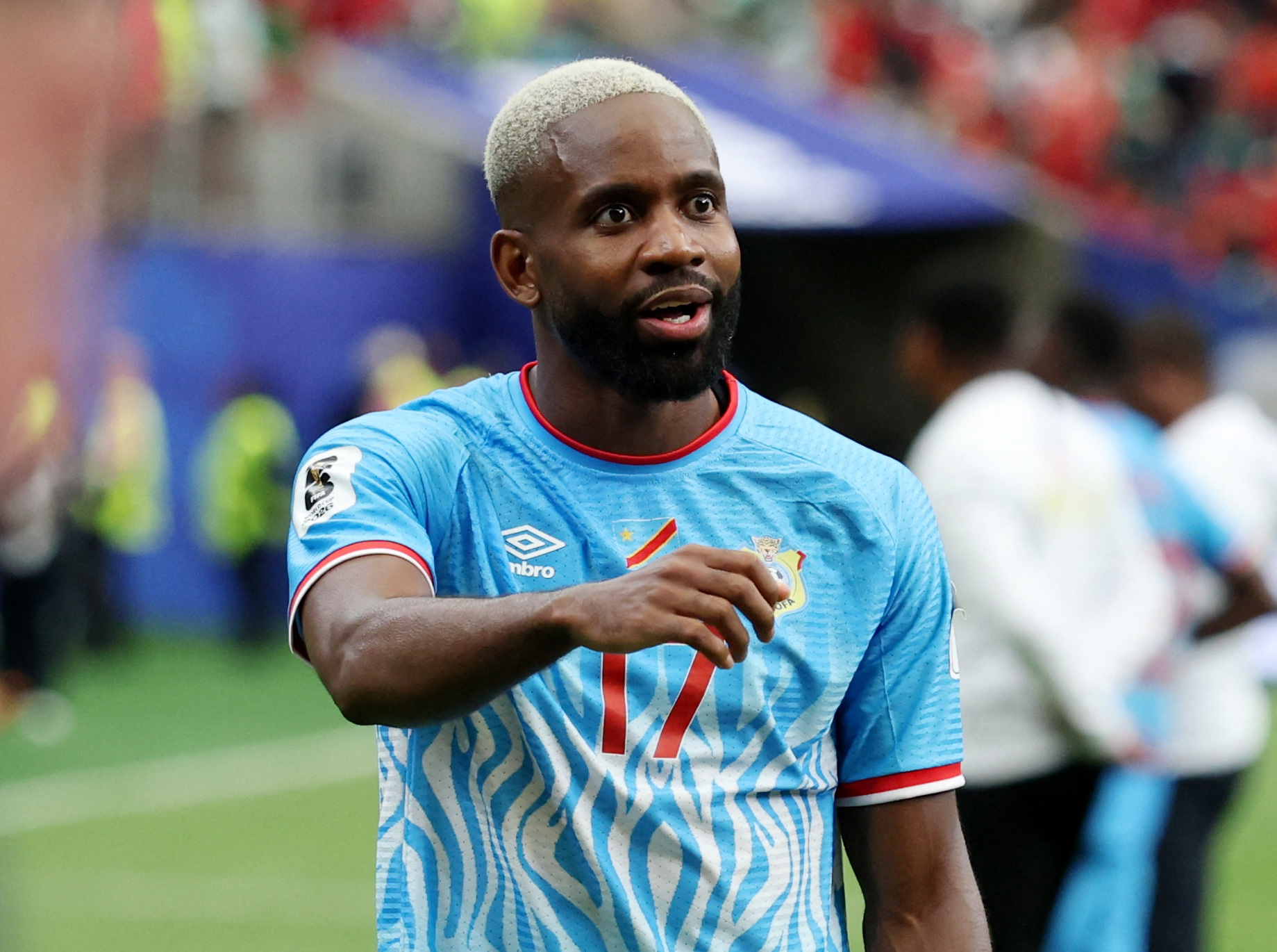 Soccer Football - FIFA World Cup 2026 - Group K - Portugal v DR Congo - Houston Stadium, Houston, Texas, U.S. - June 17, 2026 DR Congo's Cedric Bakambu reacts after the match REUTERS/Phil Noble