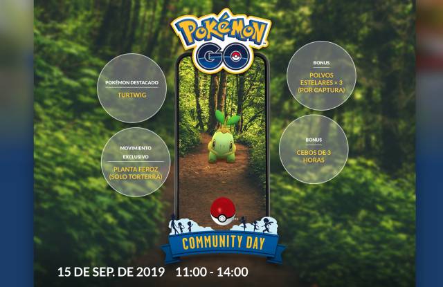 Pokémon GO - Movimento Especial de Turtwig no Dia Comunitário é