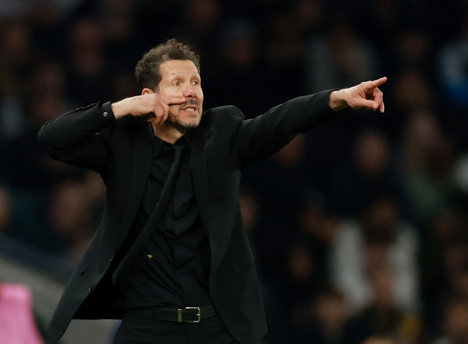 Soccer Football - UEFA Champions League - Round 16 - Second Leg - Tottenham Hotspur v Atletico Madrid - Tottenham Hotspur Stadium, London, Britain - March 18, 2026 Atletico Madrid coach Diego Simeone Action Images via Reuters/Paul Childs