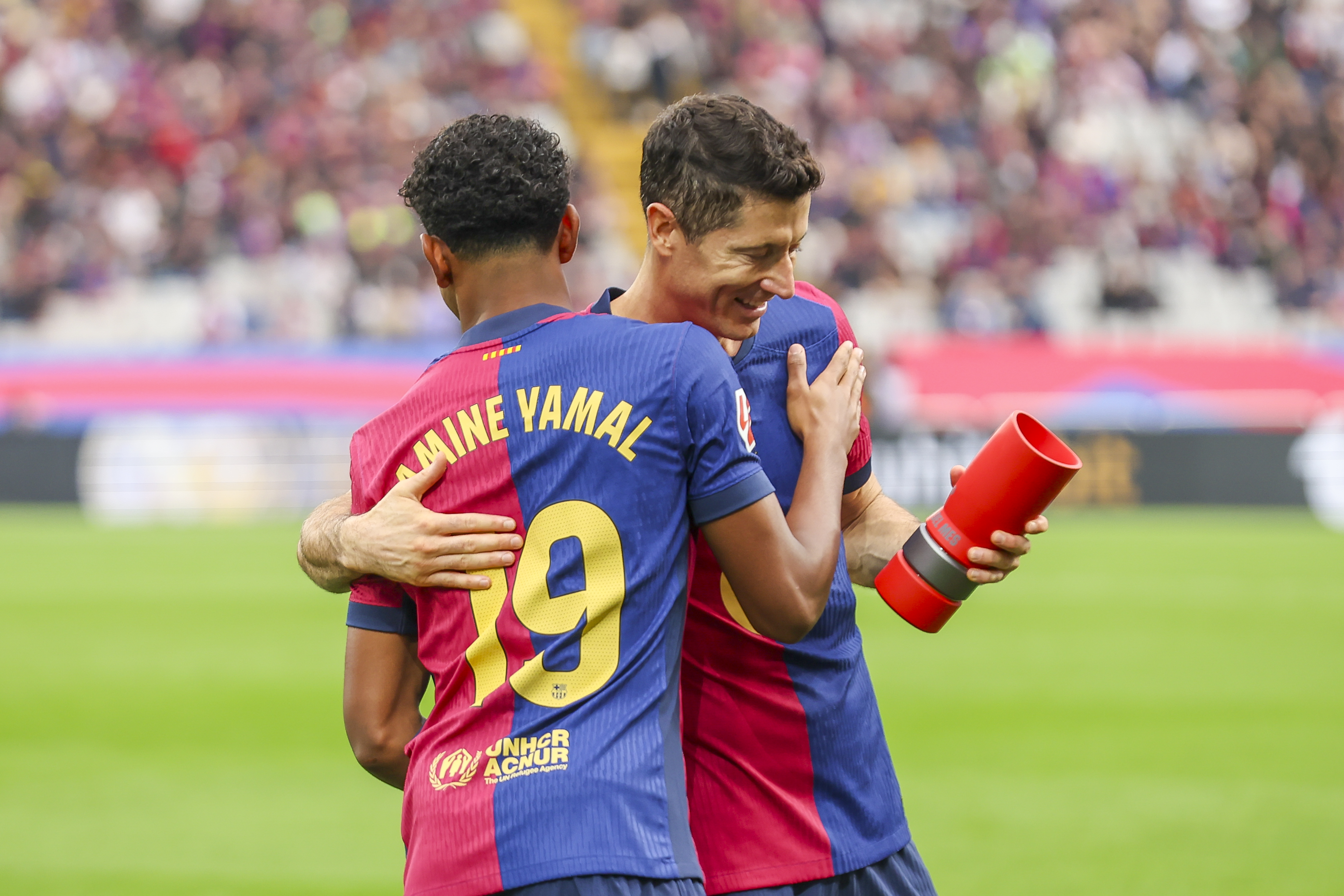 03/11/24  PARTIDO PRIMERA DIVISION
BARCELONA Y EL RCD ESPANYOL 
LAMINE YAMAL (19) FC BARCELONA
ROBERT LEWANDOWSKI (9) FC BARCELONA
