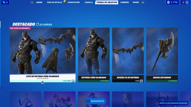 Batman Zero Blindado + Pacote da coleção - Fortnite Código Digital -  GSGames - Sua Loja de Jogos Online