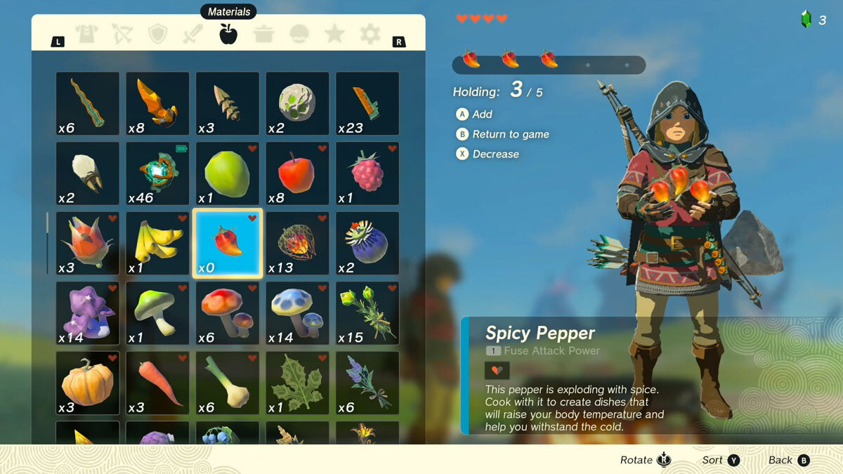 Zelda: Tears of the Kingdom Heat Resistant Recipe List: Best