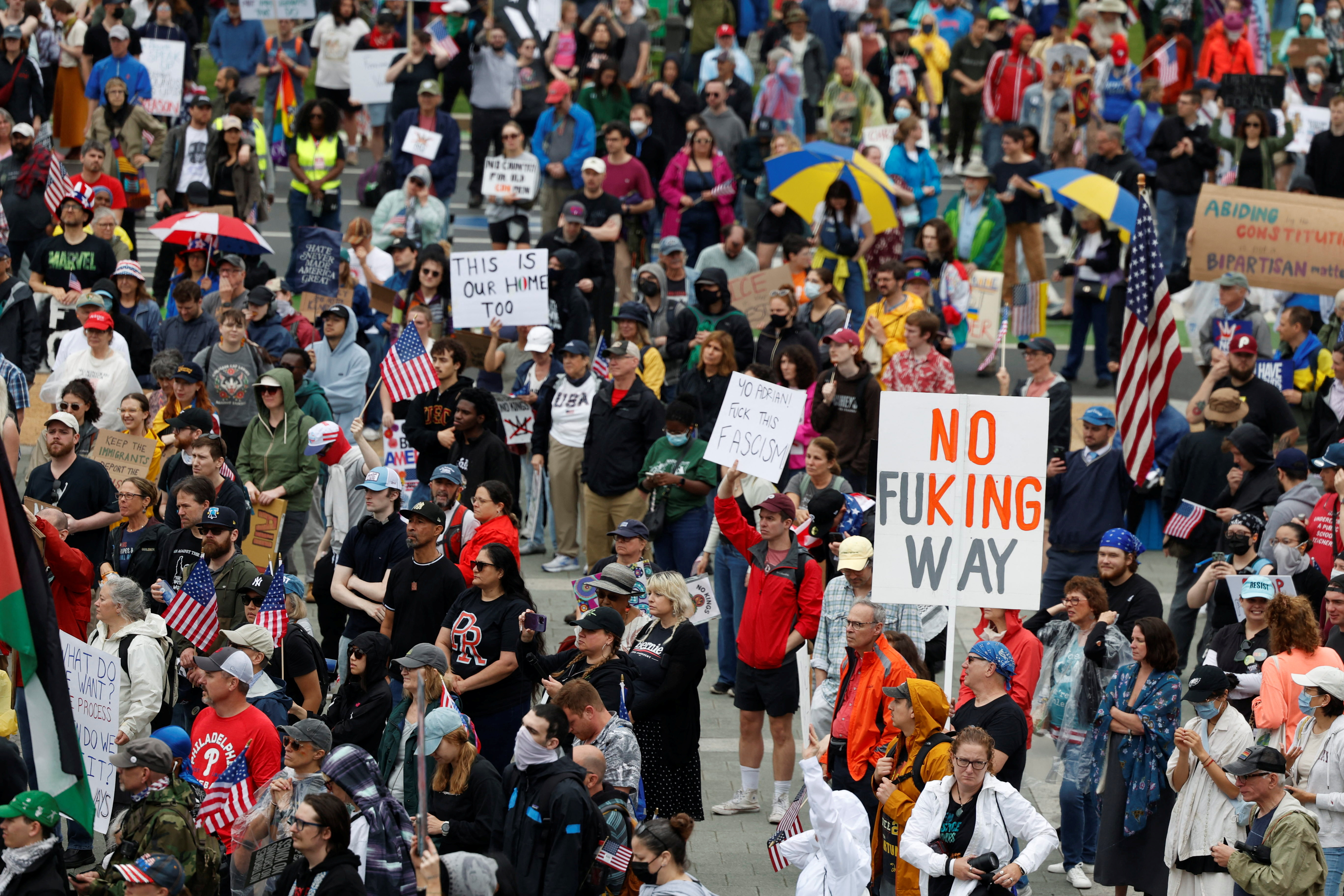 How many people attended the No Kings protests in June?